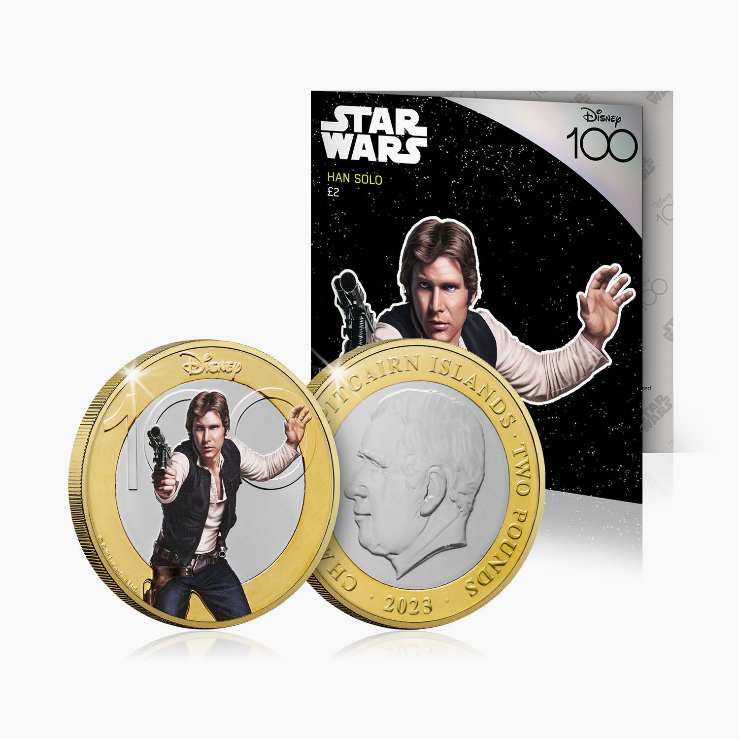 Star Wars Han Solo 2023 2 £ pièce couleur BU