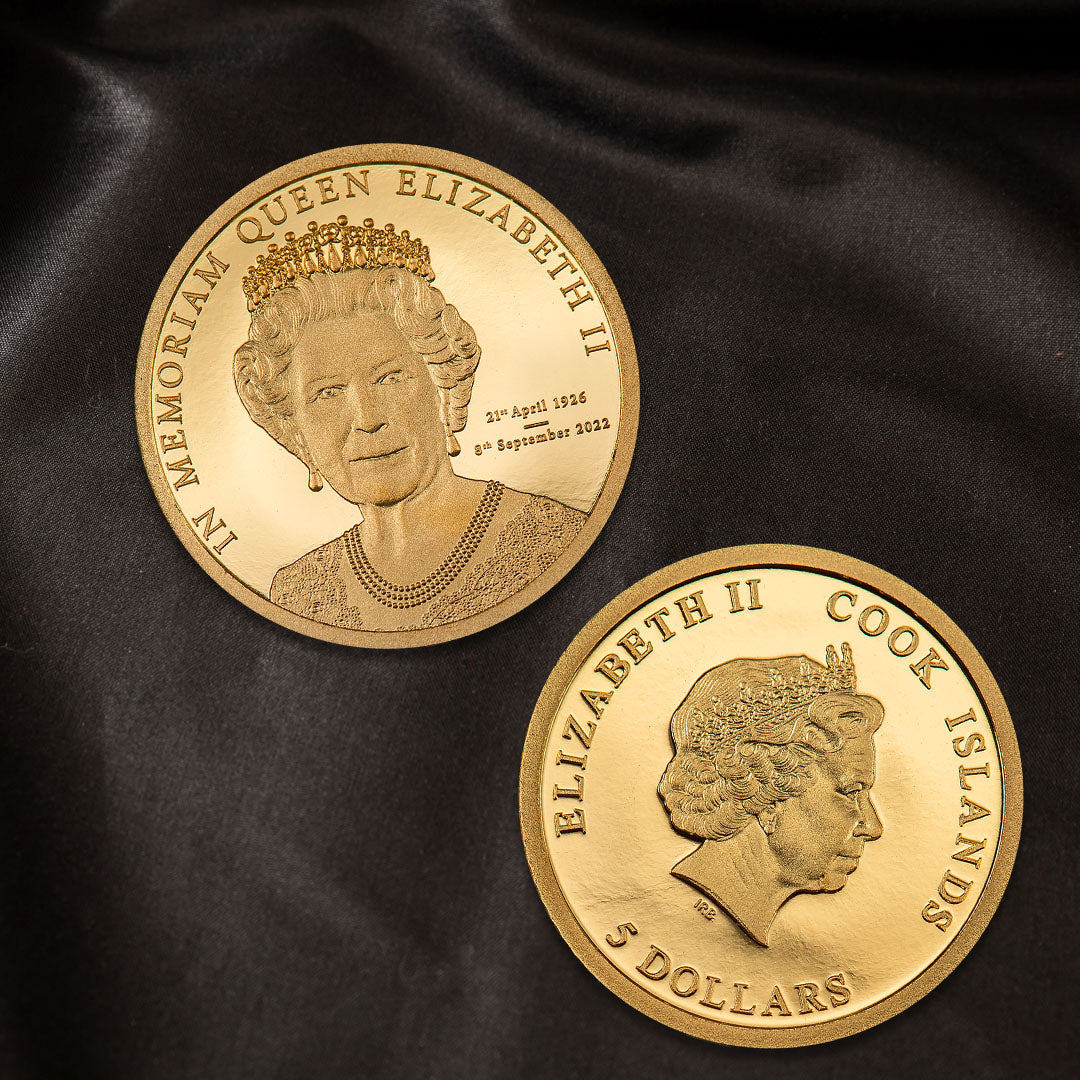 In Memoriam Pièce en or massif de la reine Elizabeth II