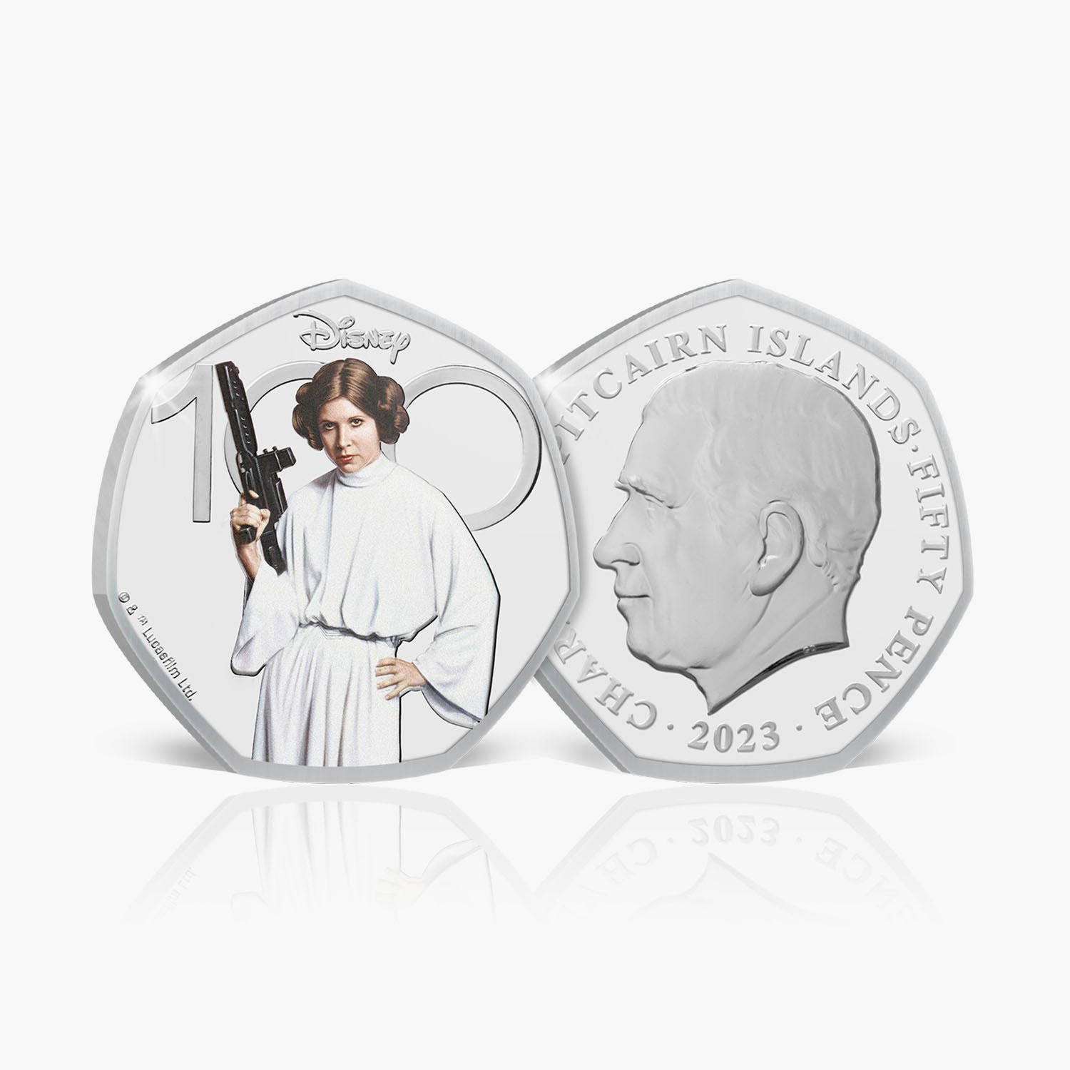 Star Wars Princess Leia 2023 50p BU Colour Coin