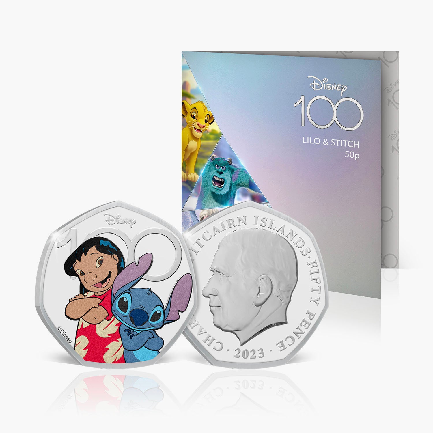 Disney 100th Anniversary Lilo &amp; Stitch 2023 50p BU Color Coin
