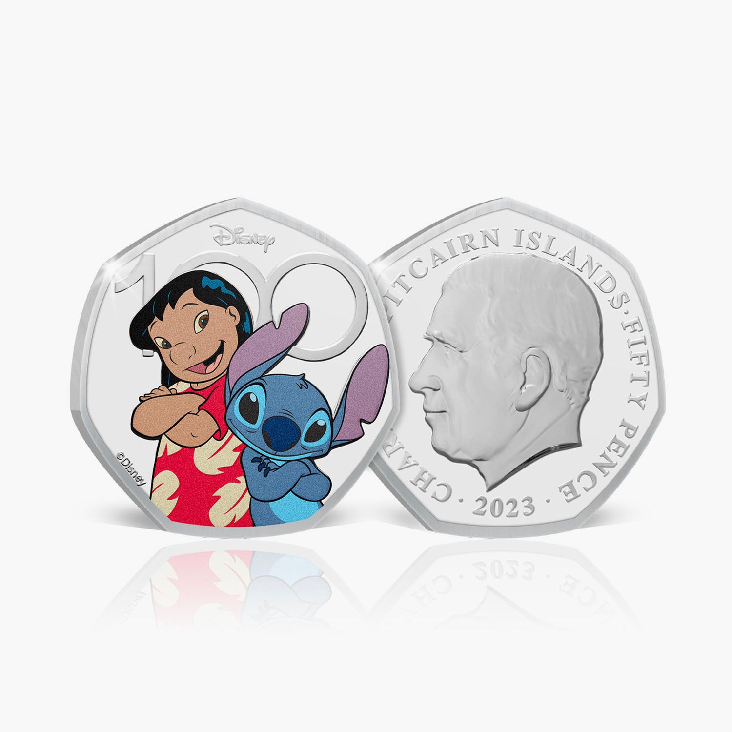 Disney 100th Anniversary Lilo & Stitch 2023 50p BU Colour Coin