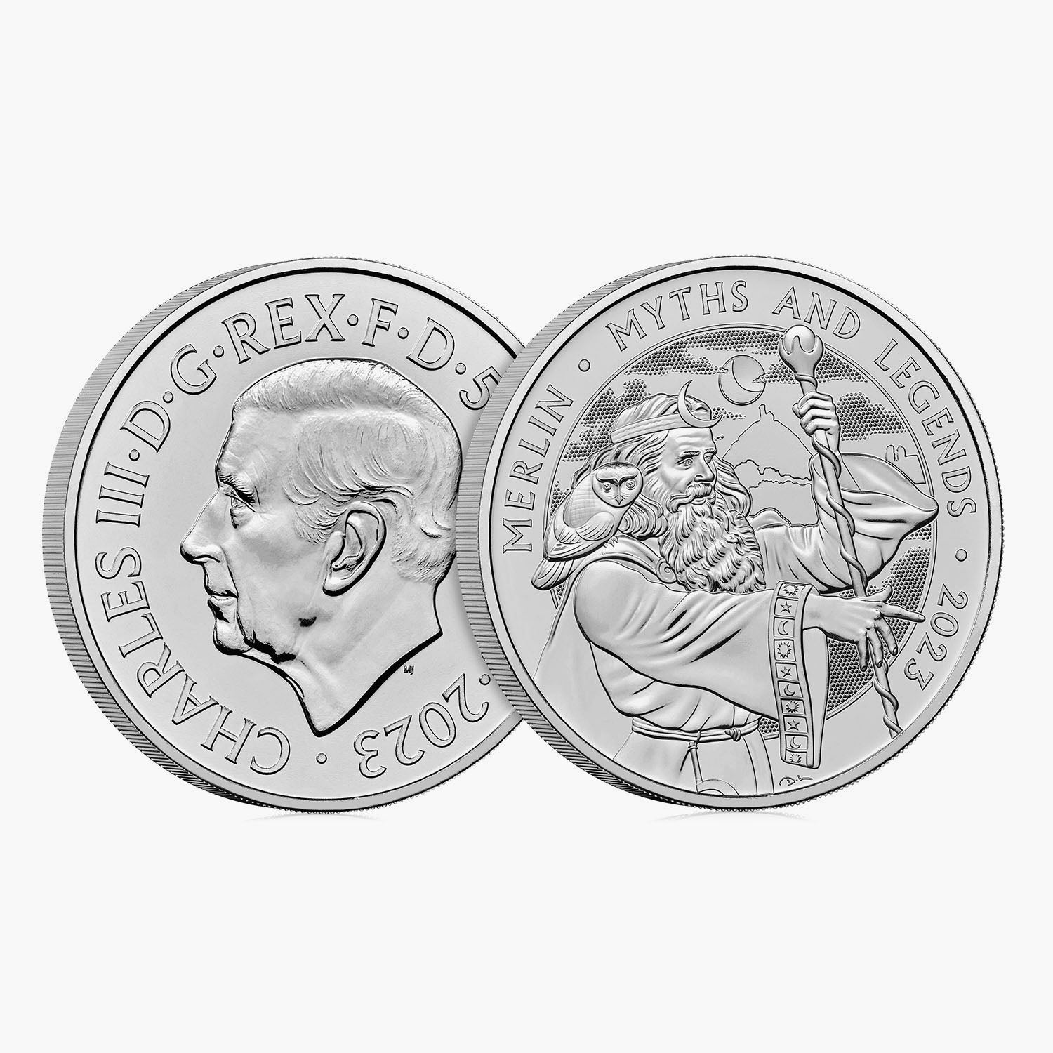Myths and Legends Merlin 2023 UK £5 Brilliant Uncirculated Coin