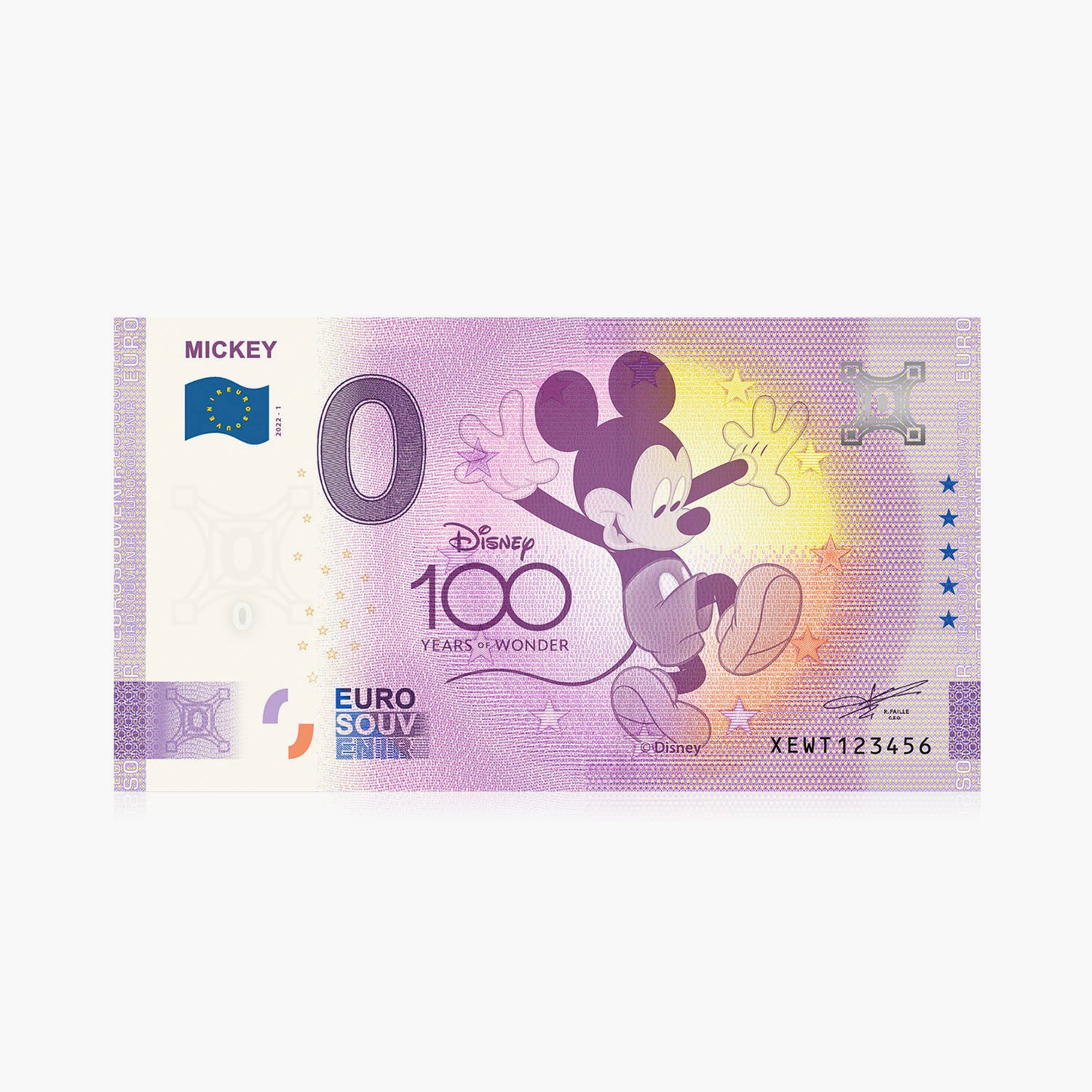 The Disney 100th Anniversary Mickey 0 Euro Banknote