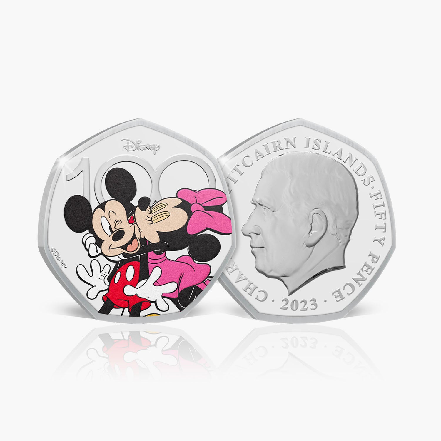 Disney 100th Anniversary Mickey & Minnie 2023 50p BU Colour Coin