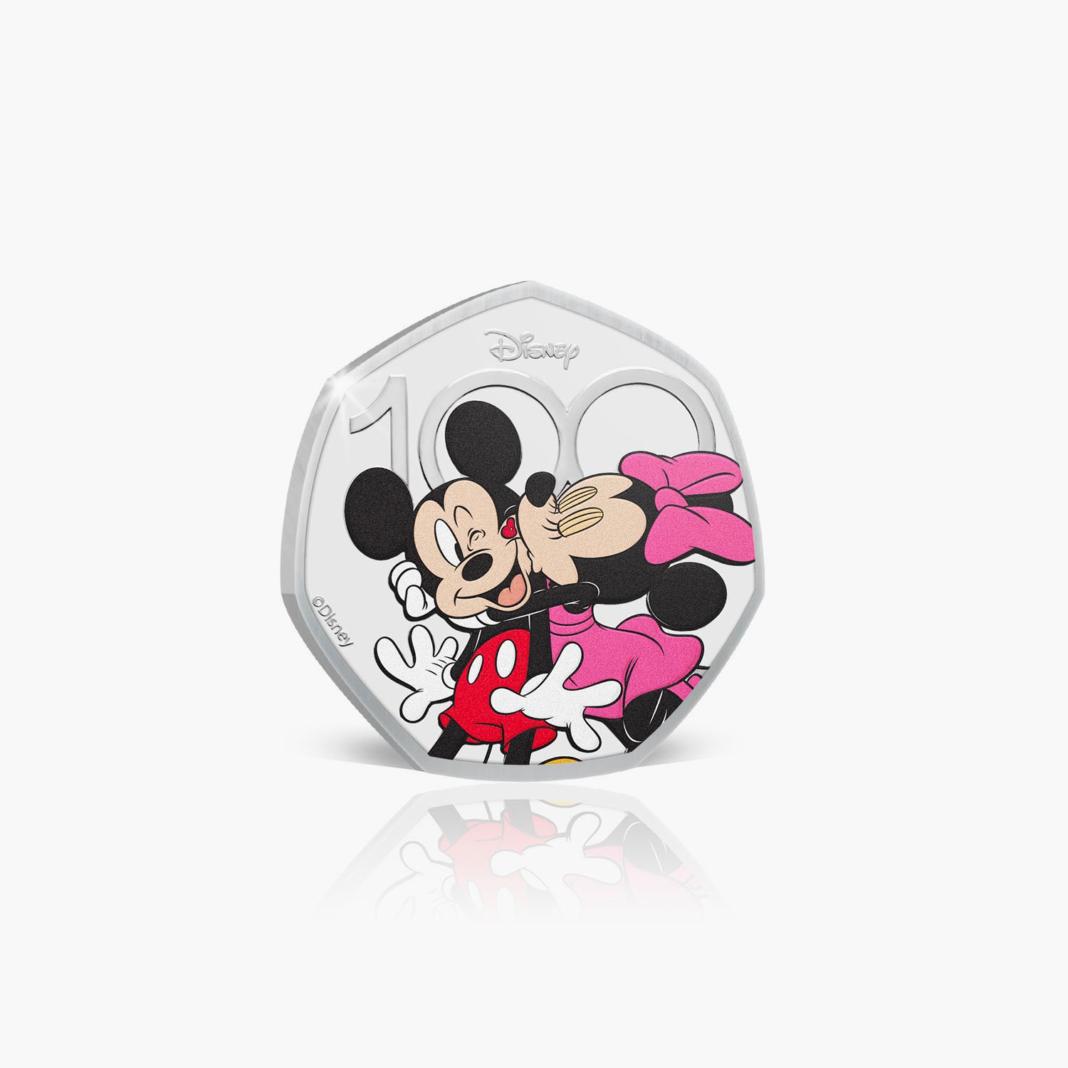Disney 100th Anniversary Mickey &amp; Minnie 2023 50p BU Color Coin