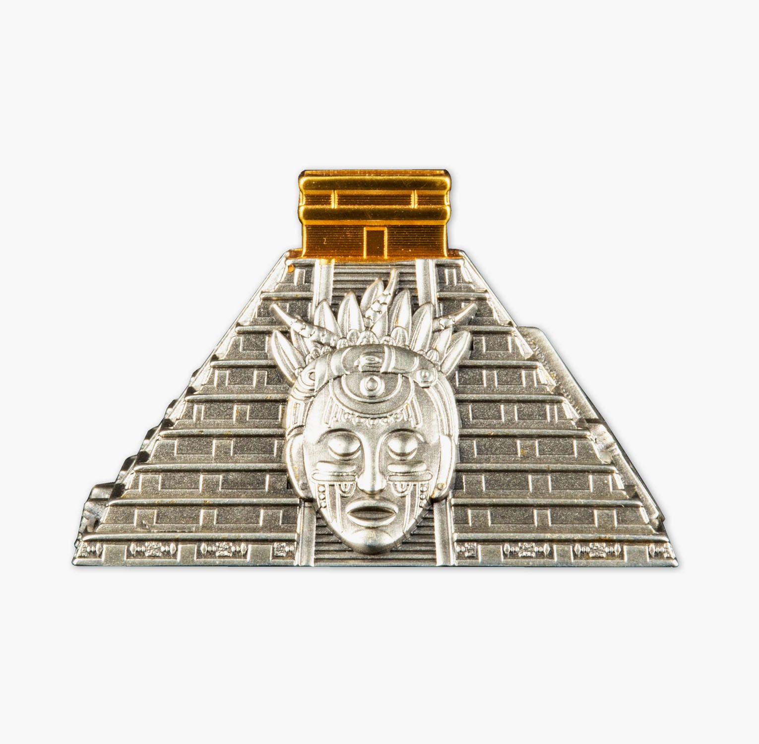 La pyramide maya de Chichen Itza Pièce en argent massif de 5 oz