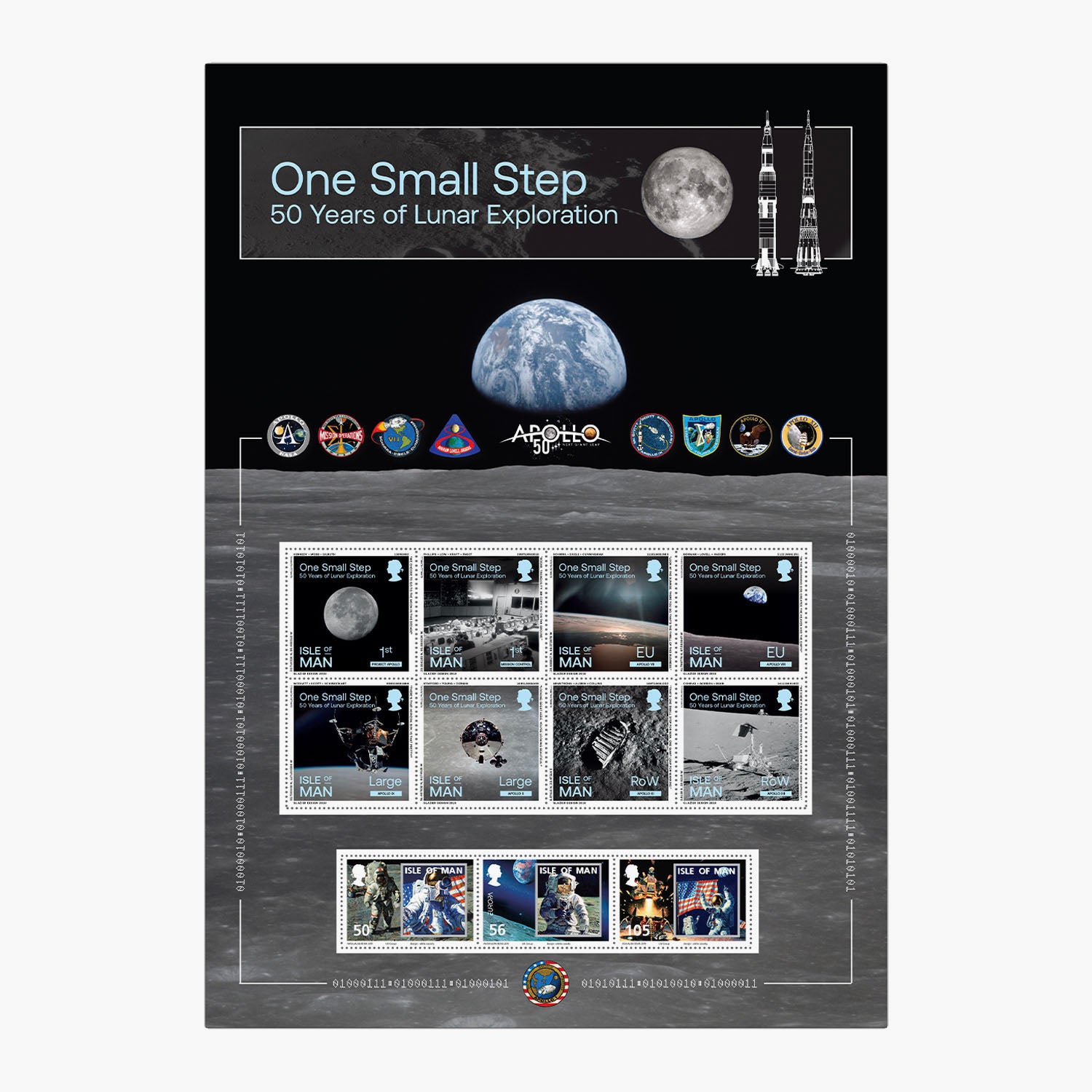 Timbres « One Small Step » pour le 50e anniversaire de l'exploration lunaire