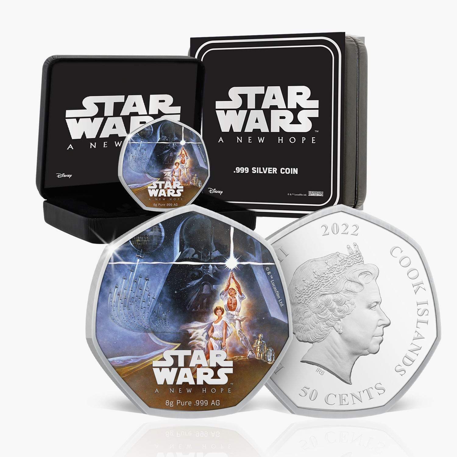 The Official 45th Anniversary A New Hope Solid Silver Movie Poster Coin