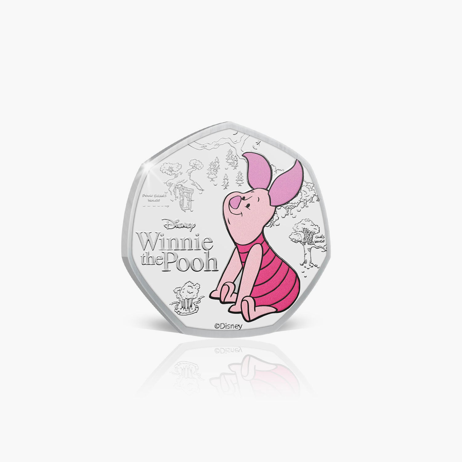 Winnie l'Ourson Porcinet 2023 50p BU Color Coin