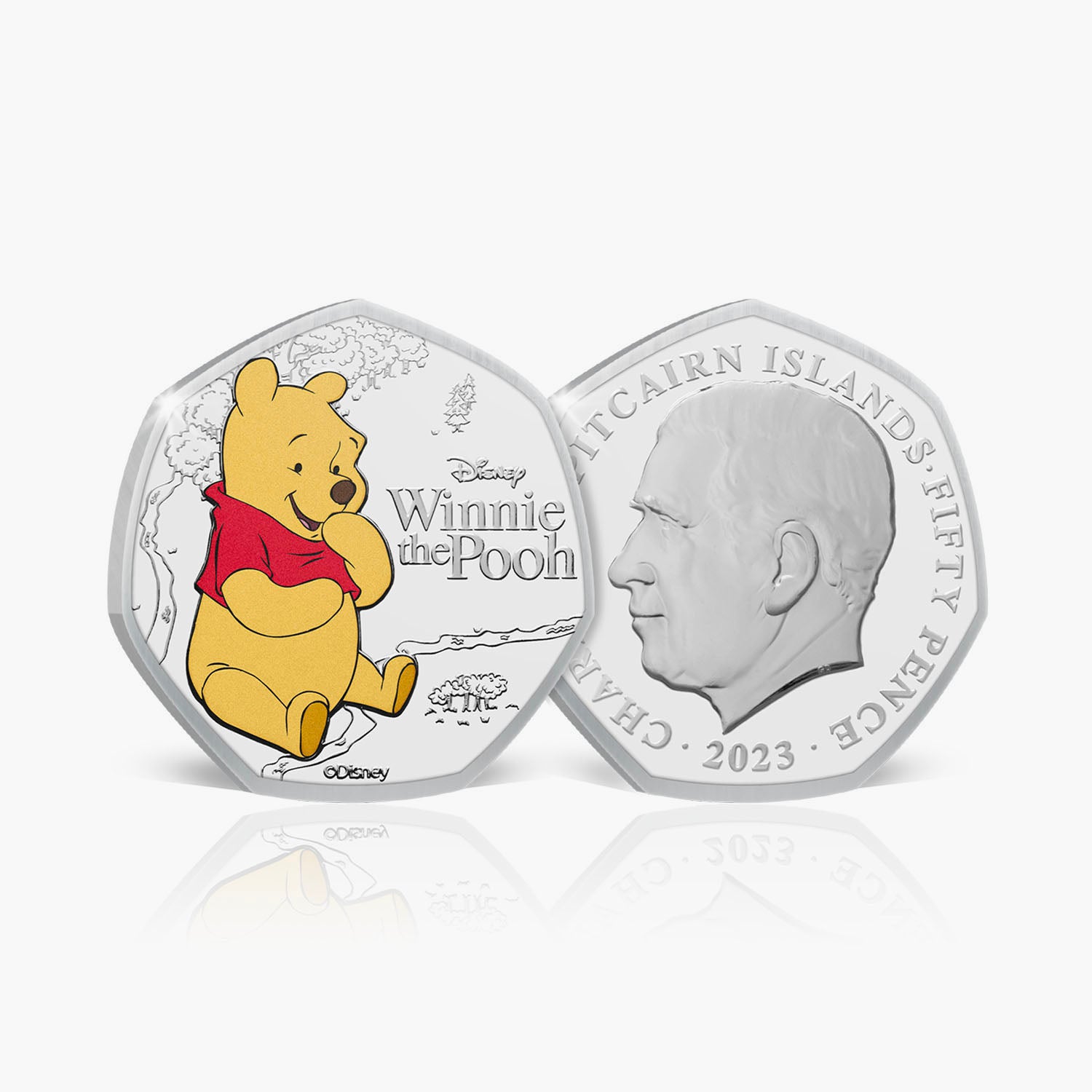 Winnie the Pooh Winnie  2023 50p BU Colour Coin