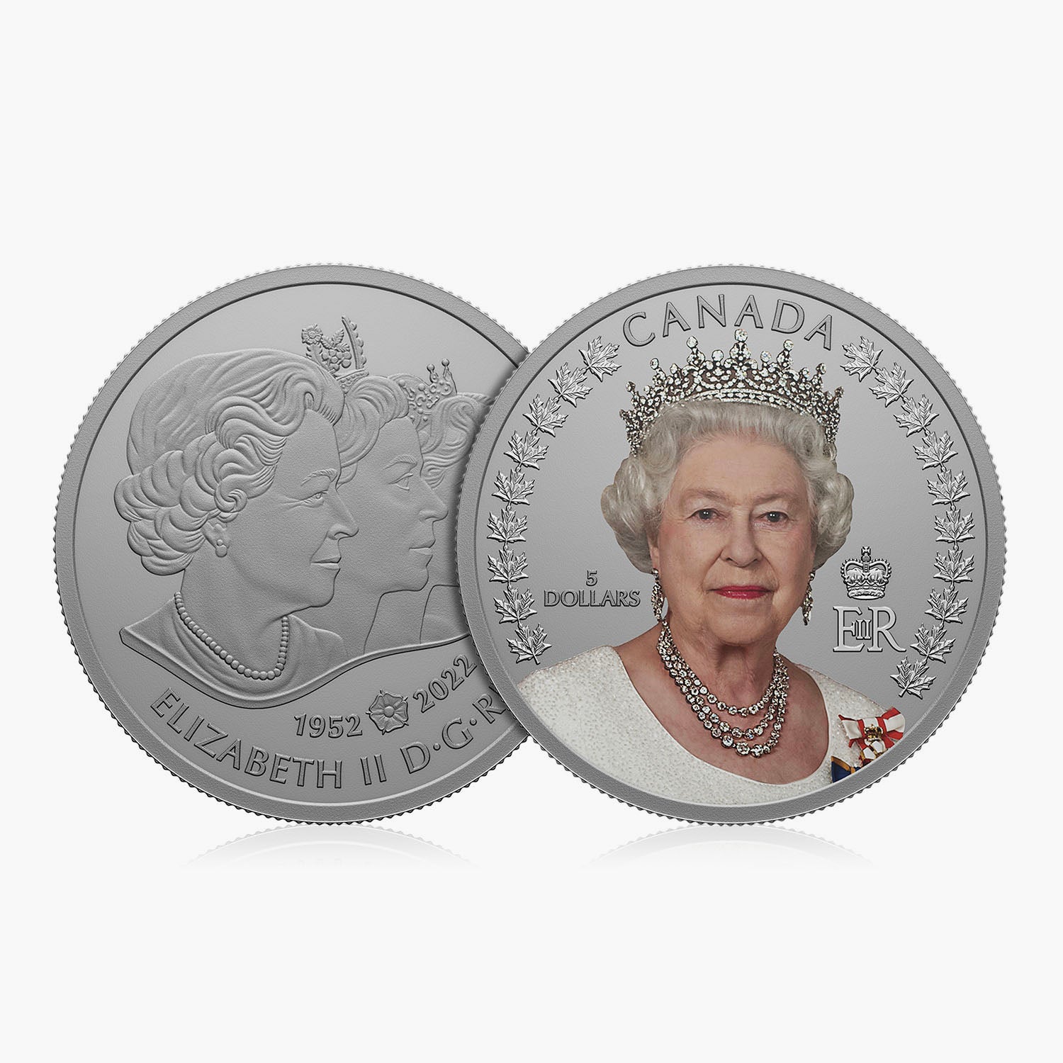 Un portrait de la reine Elizabeth II Pièce en argent fin 2022