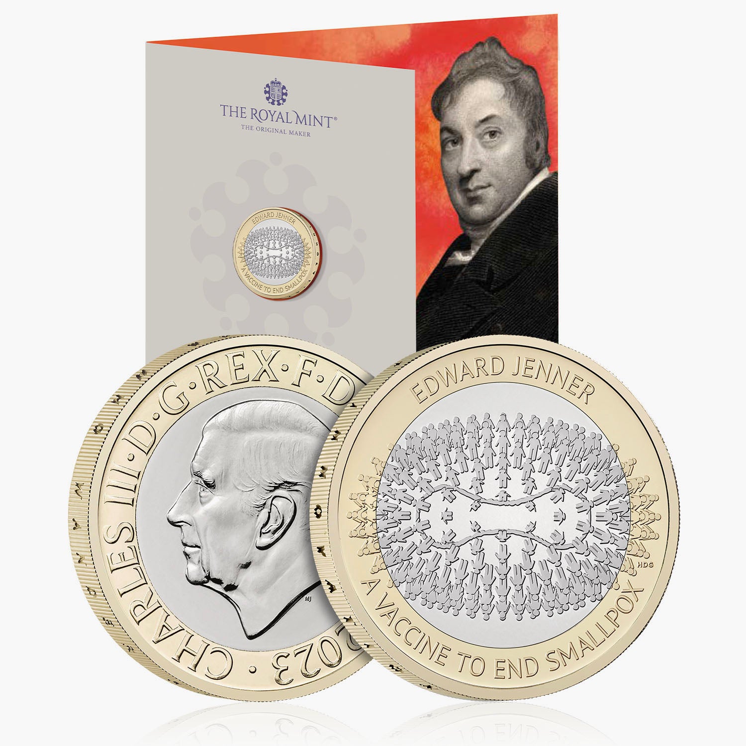 エドワード ジェンナー 2023 英国 £2 ブリリアント未流通コイン