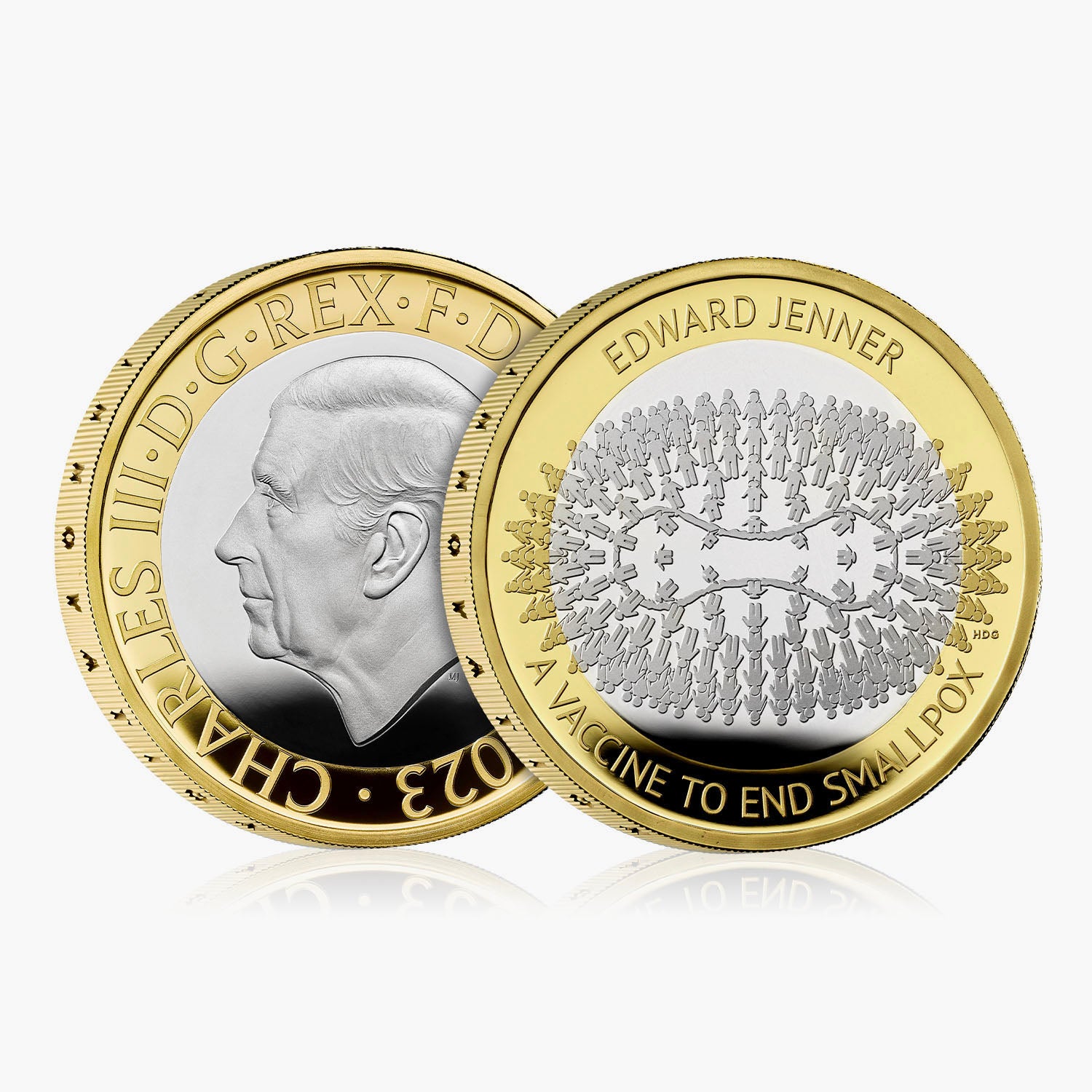 エドワード ジェンナー 2023 英国 £2 シルバー プルーフ コイン