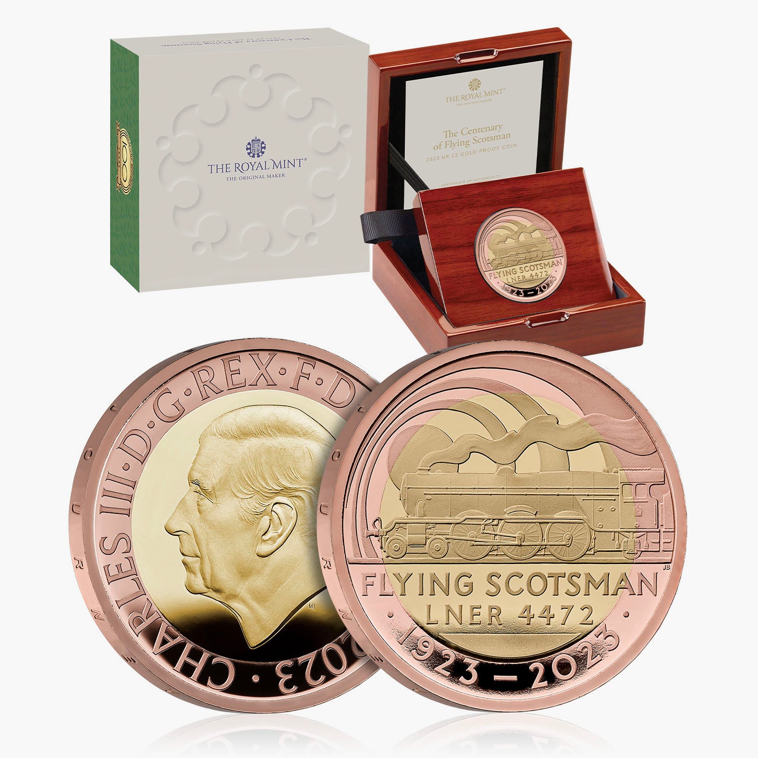 The Centenary of Flying Scotsman 2023 UK £2 Gold Proof Coin