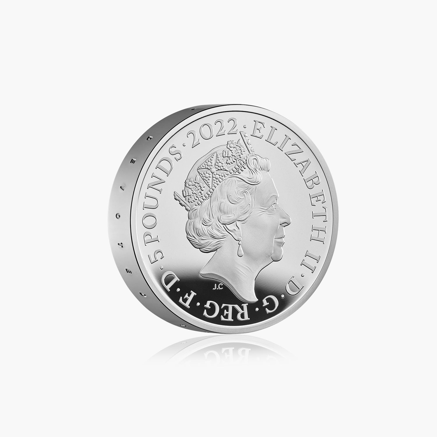 The Queen’s Reign Charity & Patronage 2022 UK £5 Silver Proof Piedfort Coin
