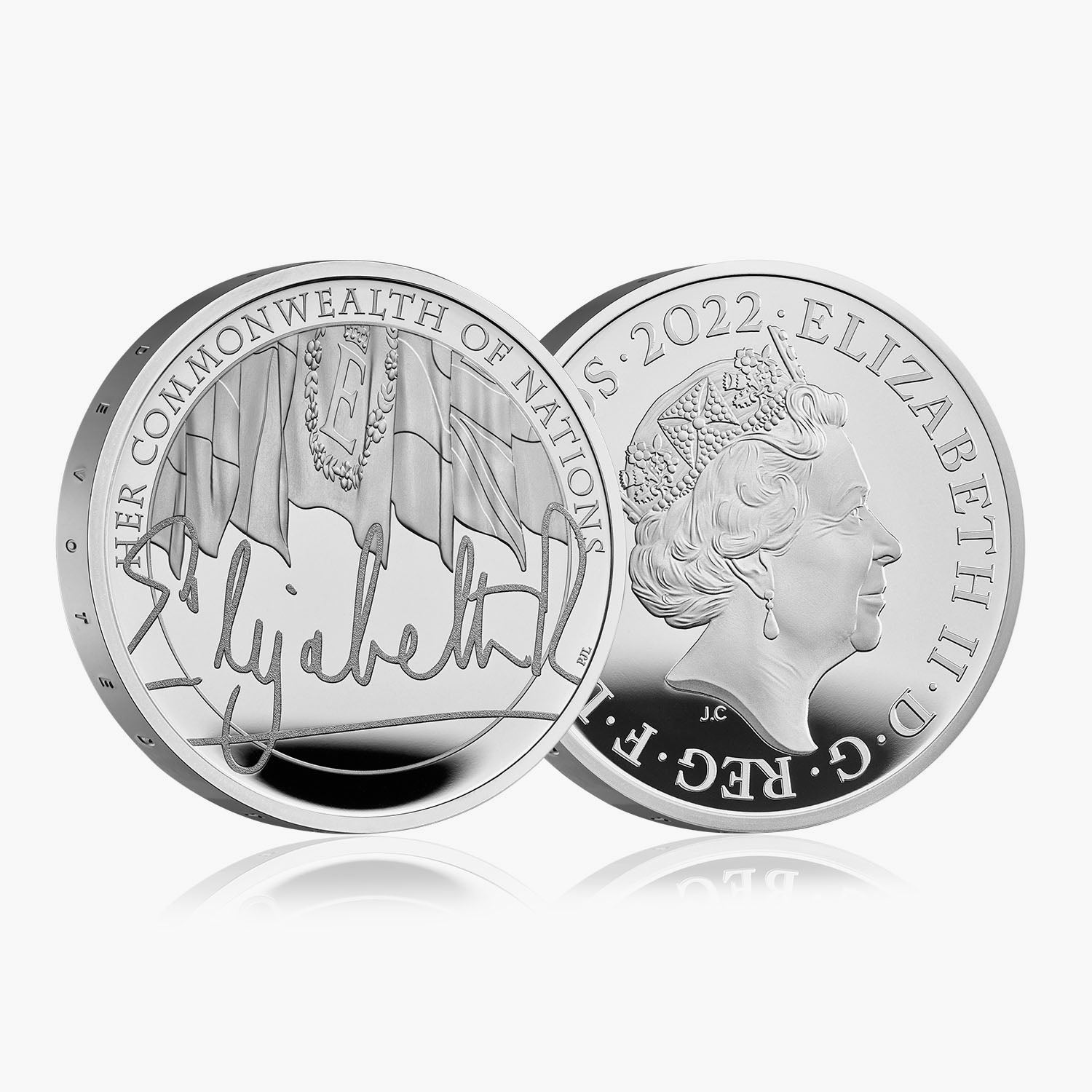The Queen’s Reign Commonwealth 2022 UK £5 Silver Proof Coin