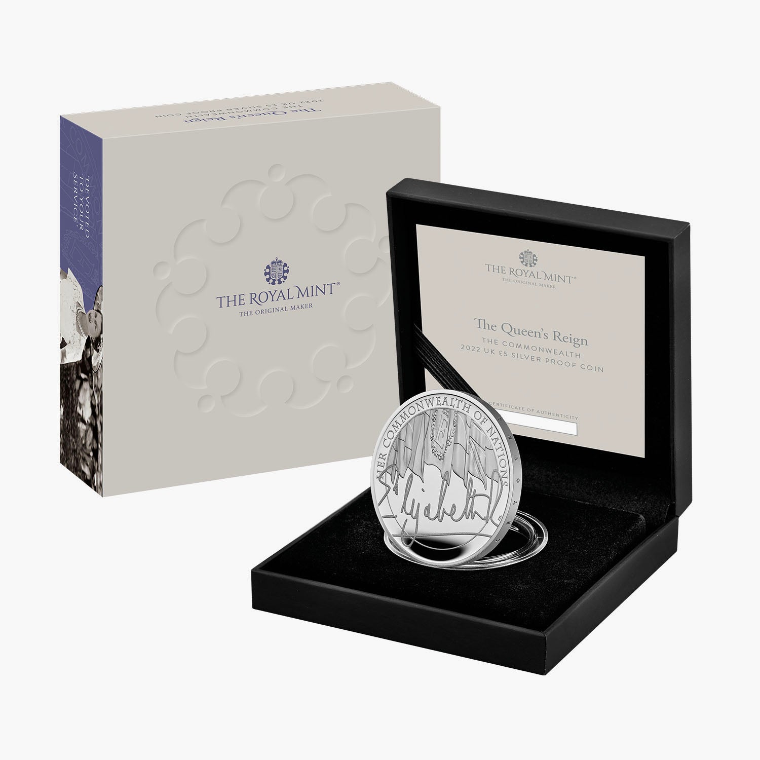 The Queen’s Reign Commonwealth 2022 UK £5 Silver Proof Coin