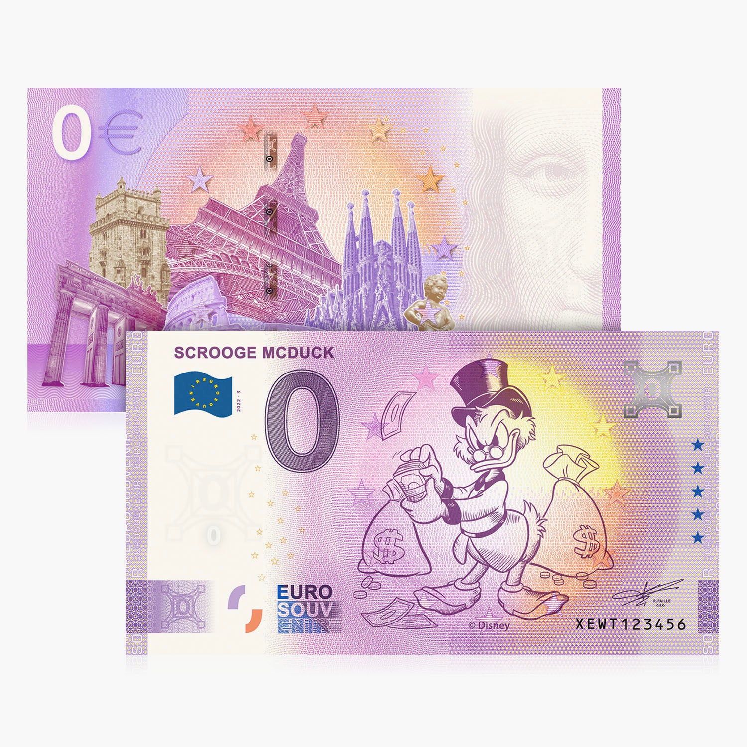 La collection de billets de 0 euros du 100e anniversaire de Disney