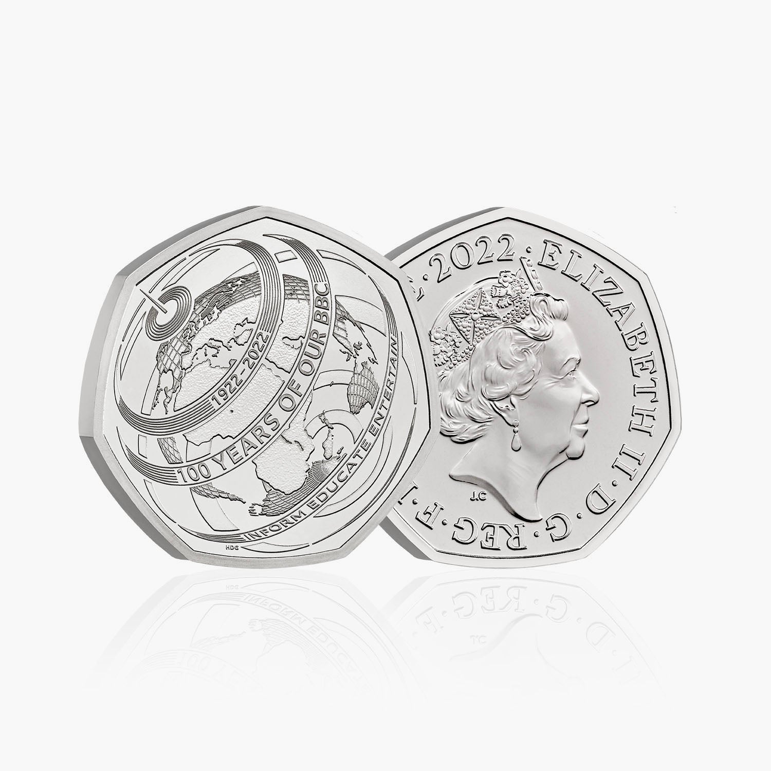 The 100th Anniversary of Our BBC 2022 UK 50p BU Coin