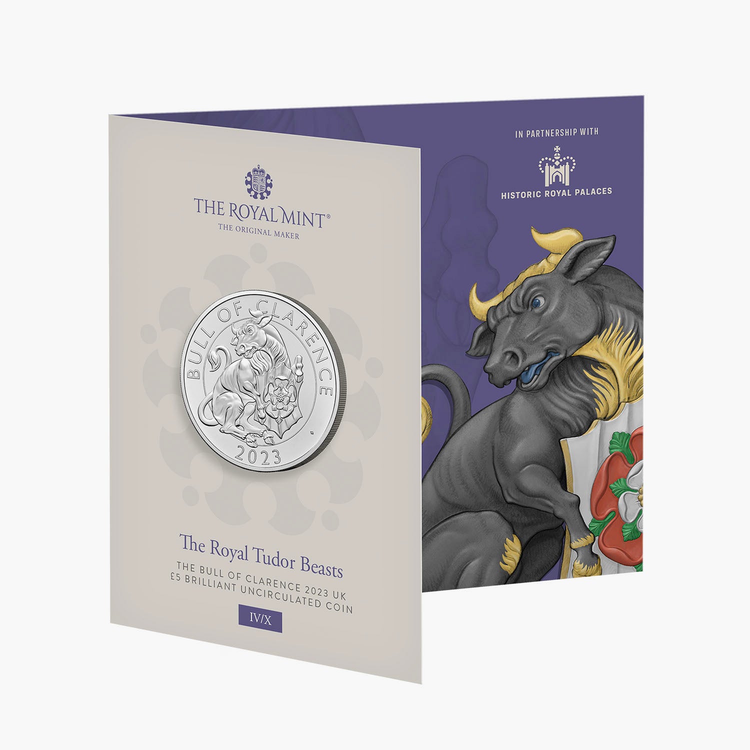 The Royal Tudor Beasts The Bull Of Clarence 2023 UK £5 Brilliant Uncirculated Coin