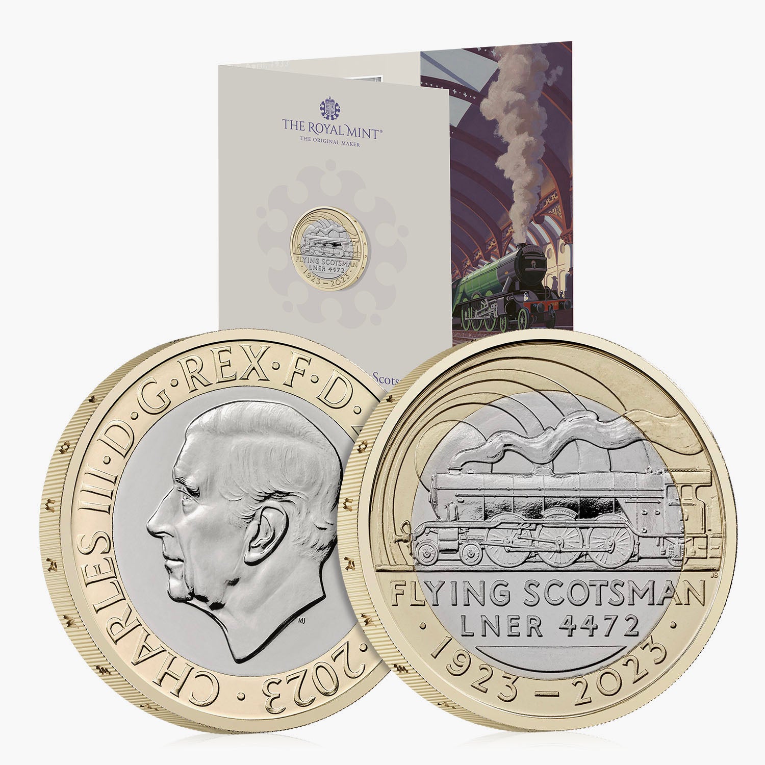 フライング スコッツマン 100 周年 2023 英国 £2 ブリリアント未流通コイン