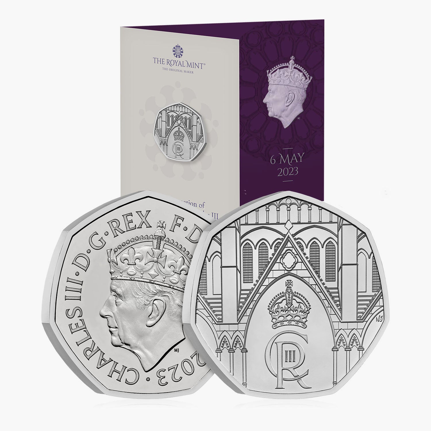 Le Couronnement de Sa Majesté le Roi Charles III Royaume-Uni 50p Brilliant Uncirculated Coin