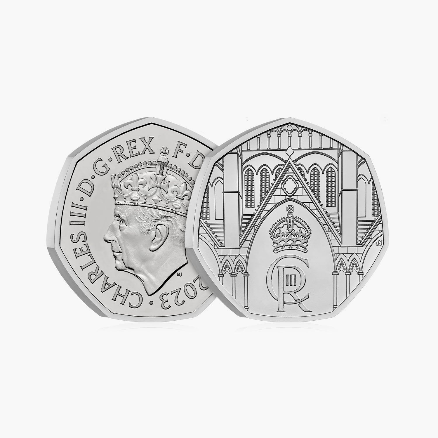 Le Couronnement de Sa Majesté le Roi Charles III Royaume-Uni 50p Brilliant Uncirculated Coin
