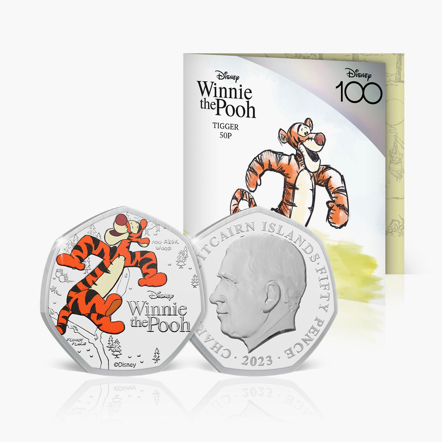 Winnie l'Ourson Tigrou 2023 50p BU Color Coin