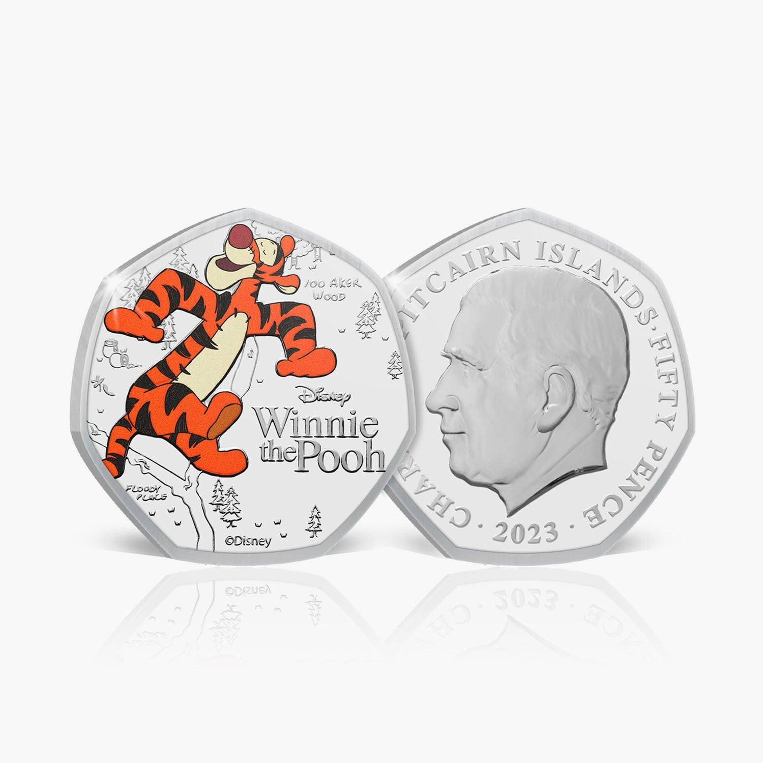 Winnie the Pooh Tigger 2023 50p BU Colour Coin