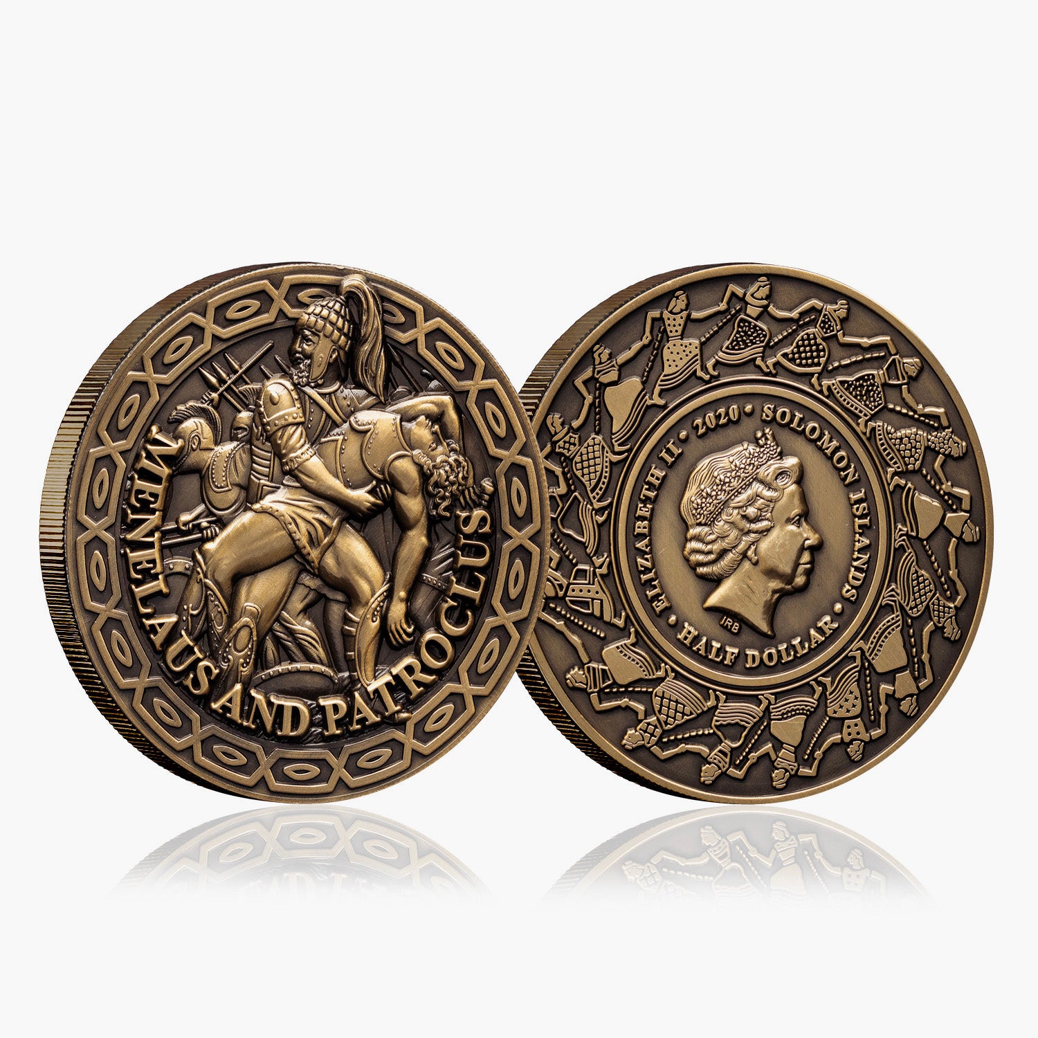 Troy - Menelaus And Patroclus 55mm Coin