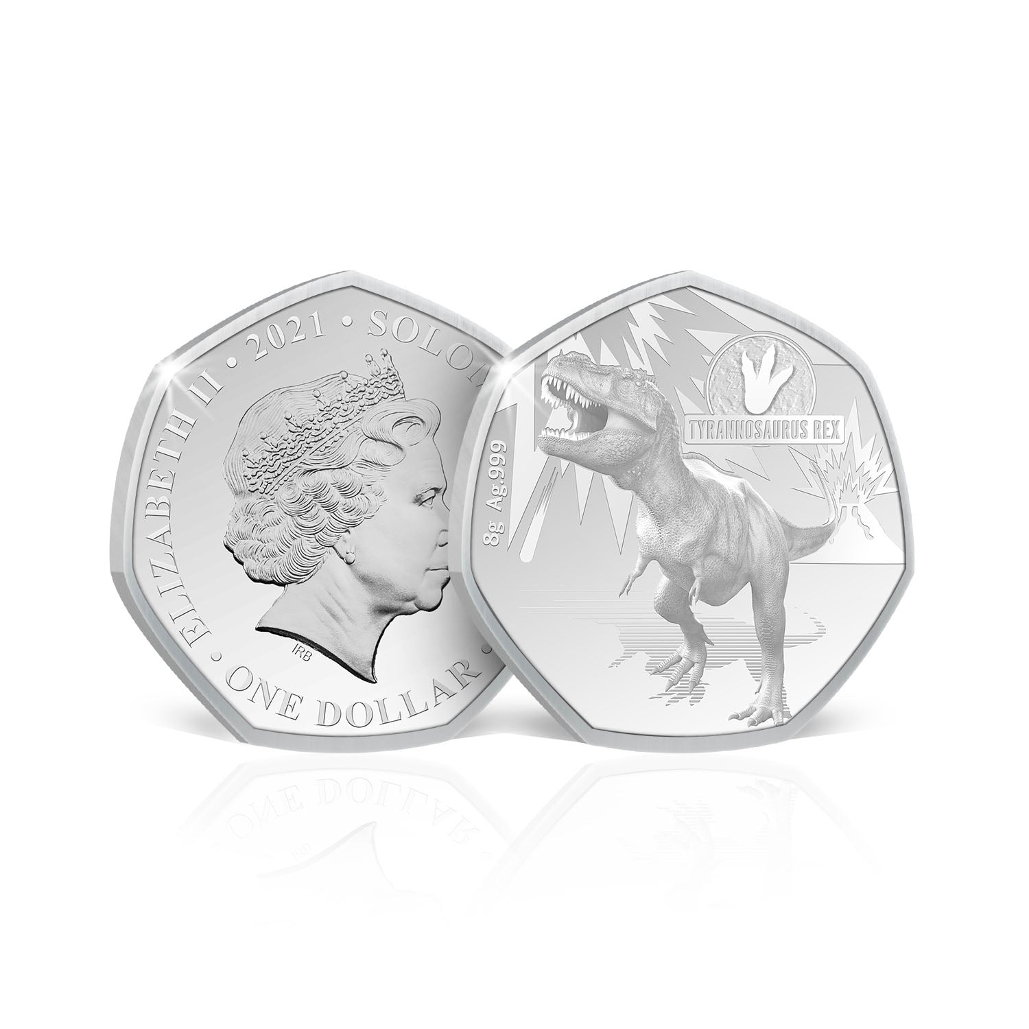 2021 Solomon Islands Tyrannosaurus Rex Pure Silver Coin