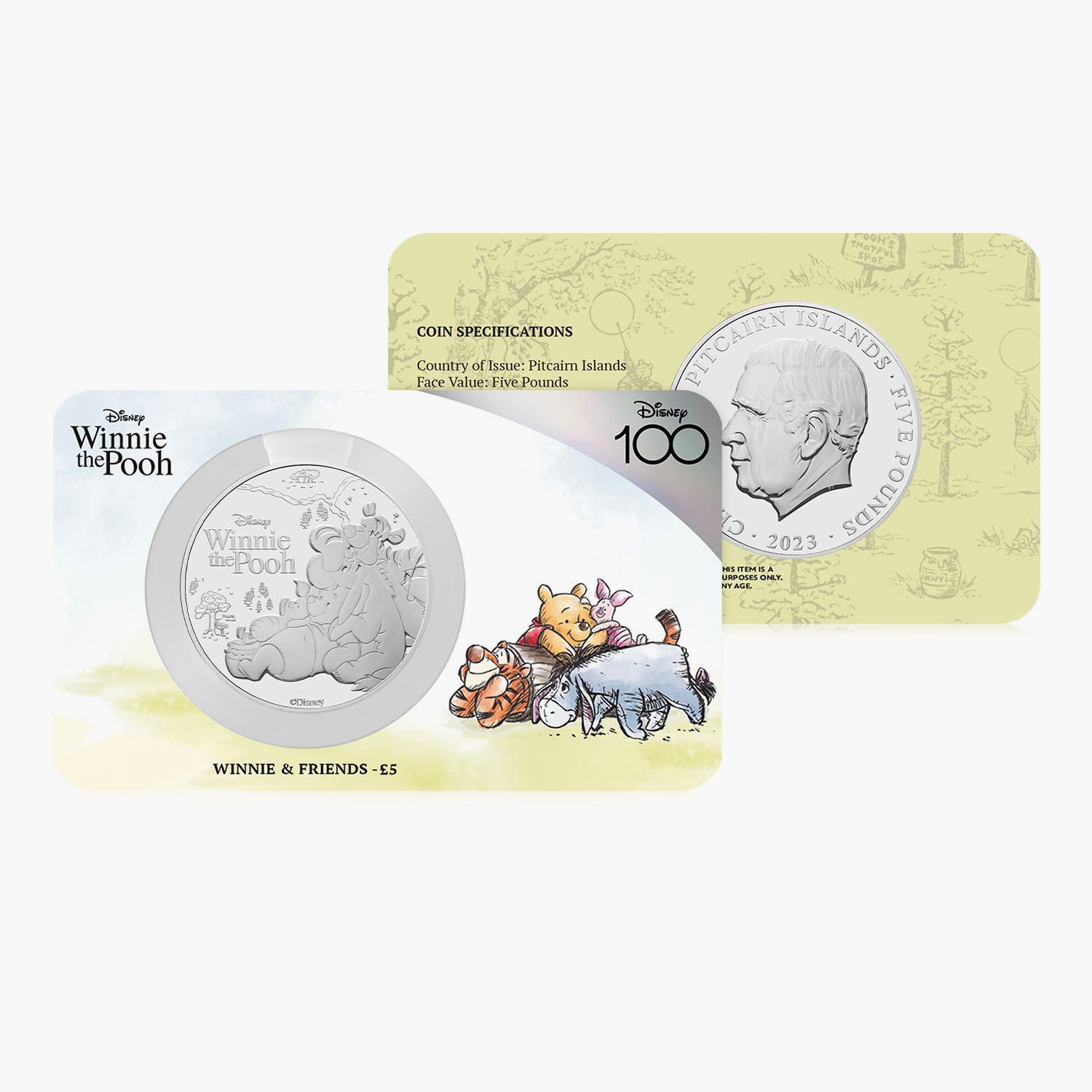 Winnie the Pooh & Friends 2023 £5 BU Coin