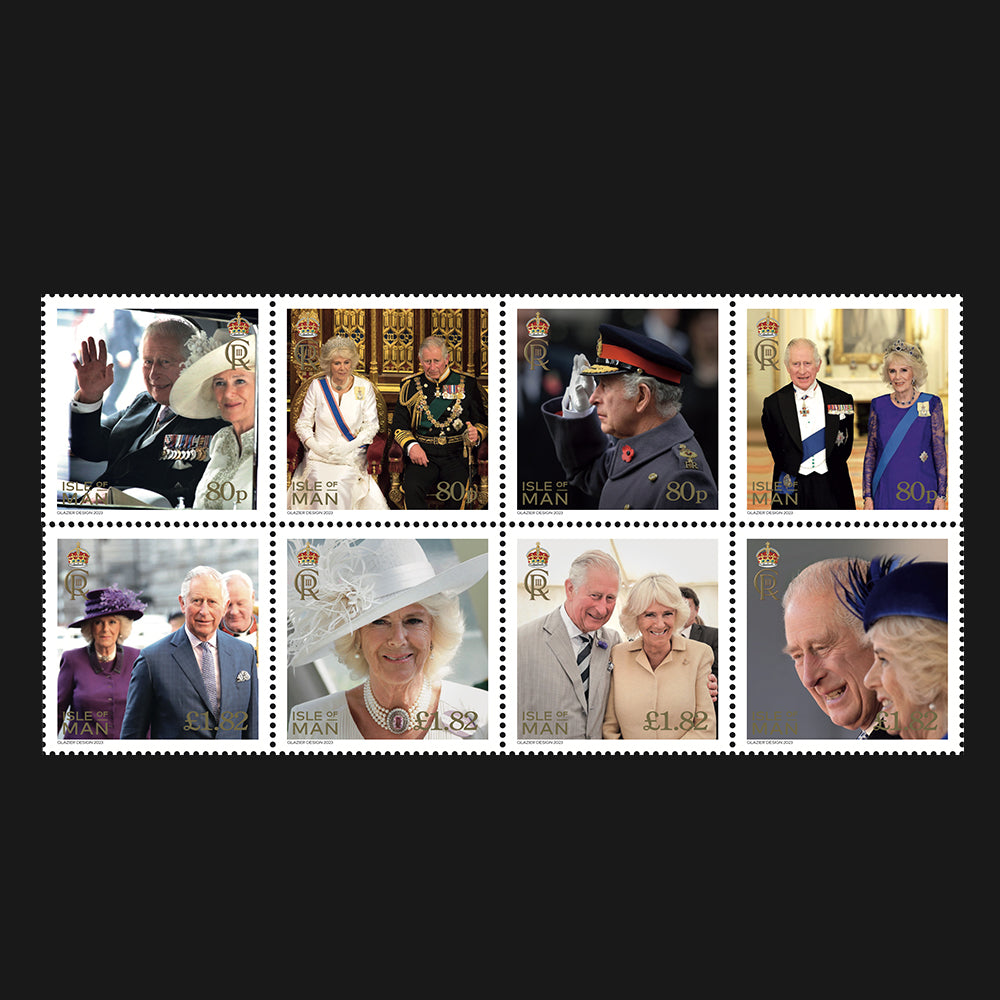 Ensemble de présentation de l'émission de timbres The Accession of King Charles III 2023