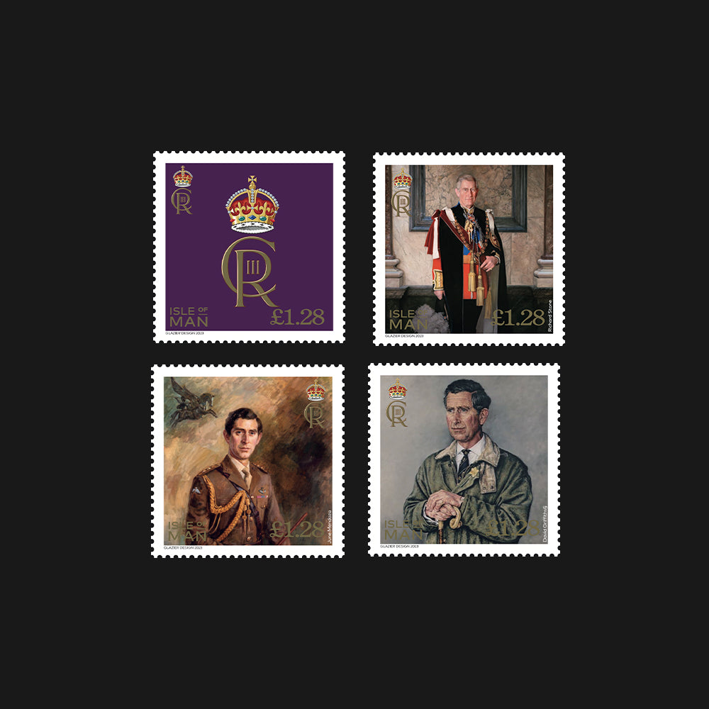 L'accession du roi Charles III 2023 Ensemble de présentation de portraits d'émission de timbres