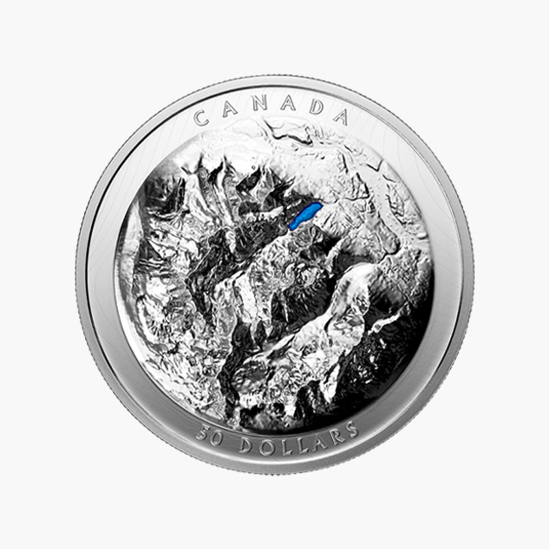 Pure Silver Lake Louise & Canadian Rockies EHR Coin