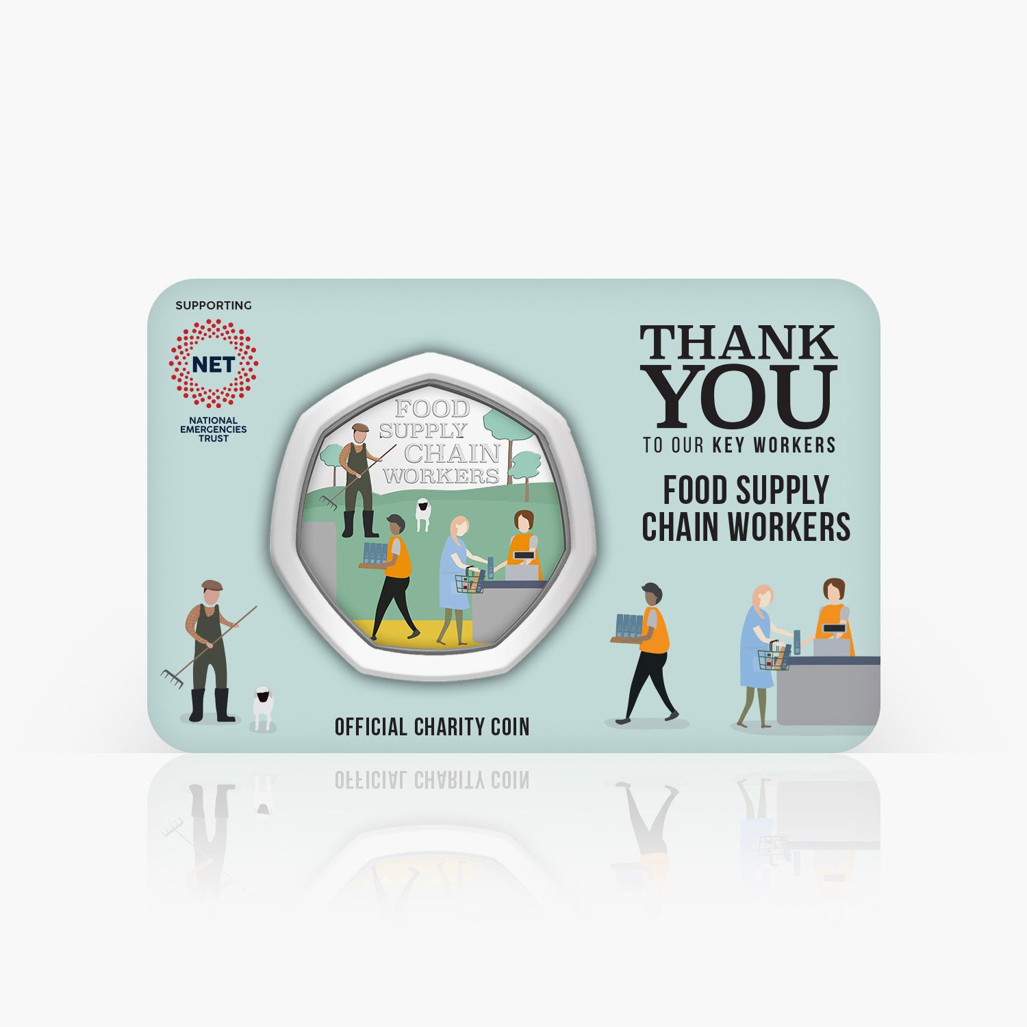 Food Supply Chain Silver Plated Coin