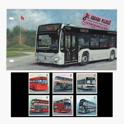 All Aboard Please! Classic Manx Buses Super Stamps Set