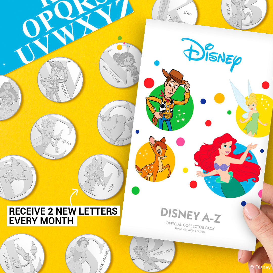 La collection officielle Disney AZ plaqué argent 