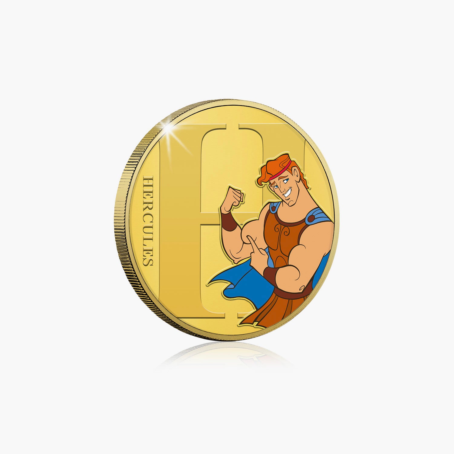 H est pour Hercules commémoratif en couleur plaqué or