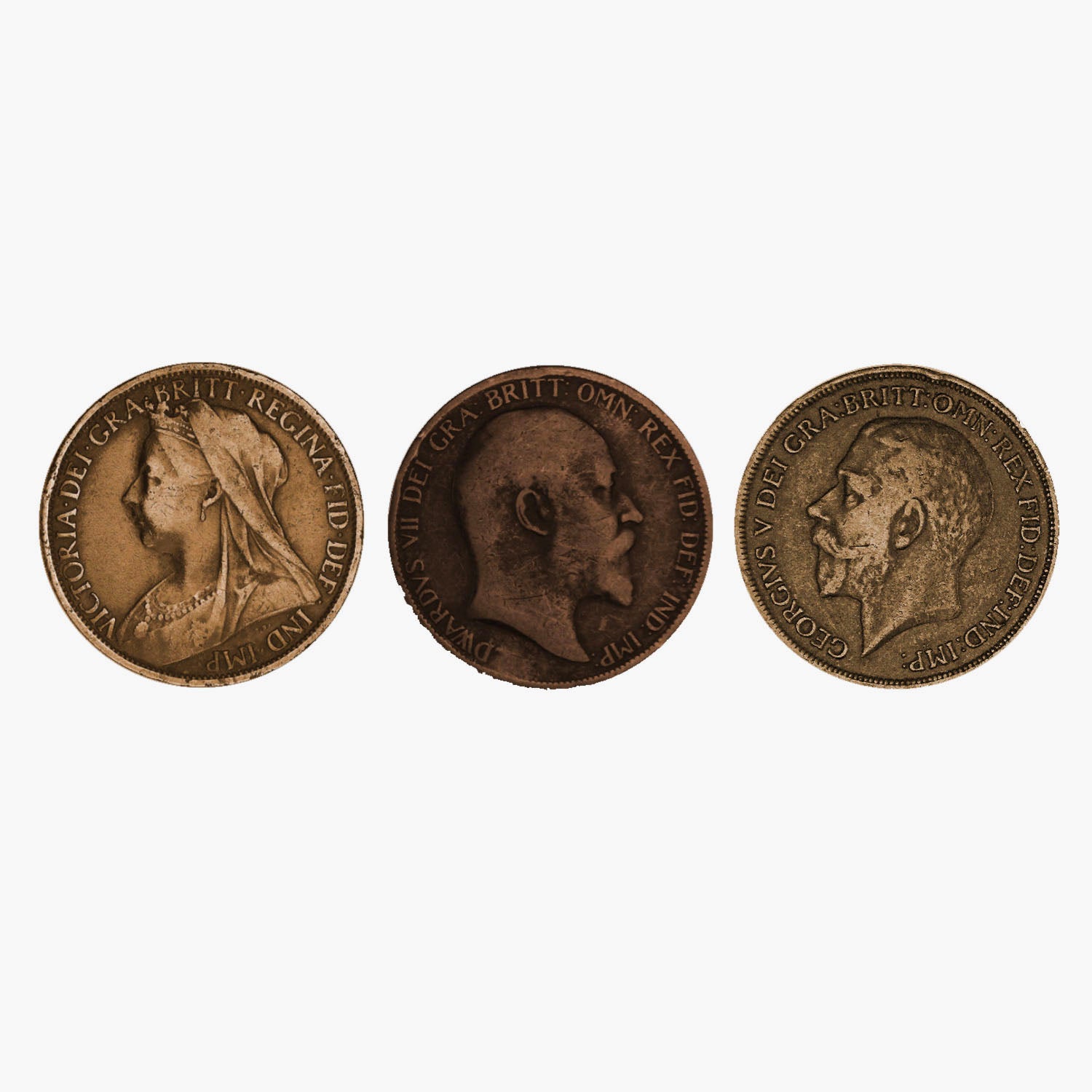Collection de pièces de monnaie Portraits royaux de monarques britanniques