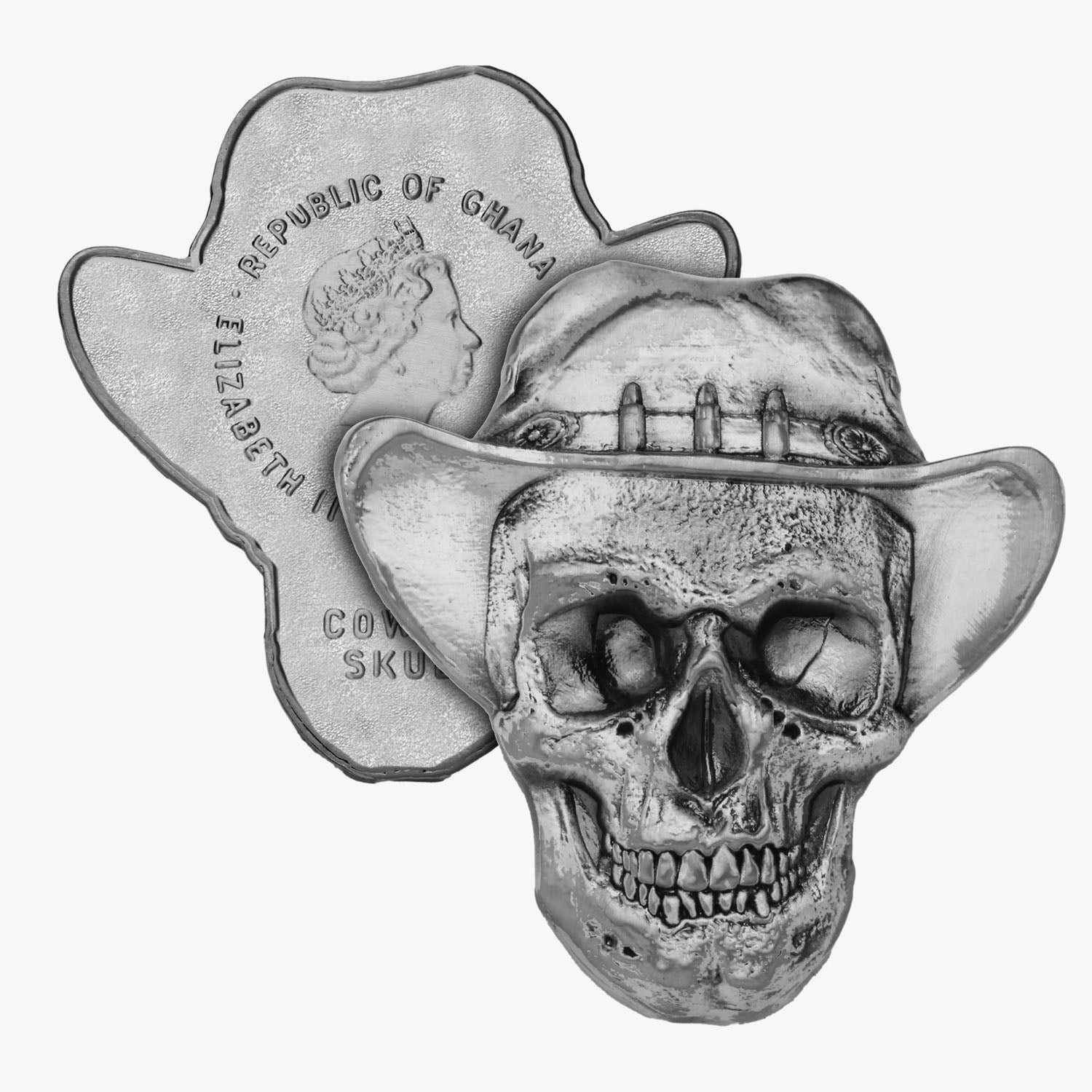 Cowboy Skull Shaped Coin