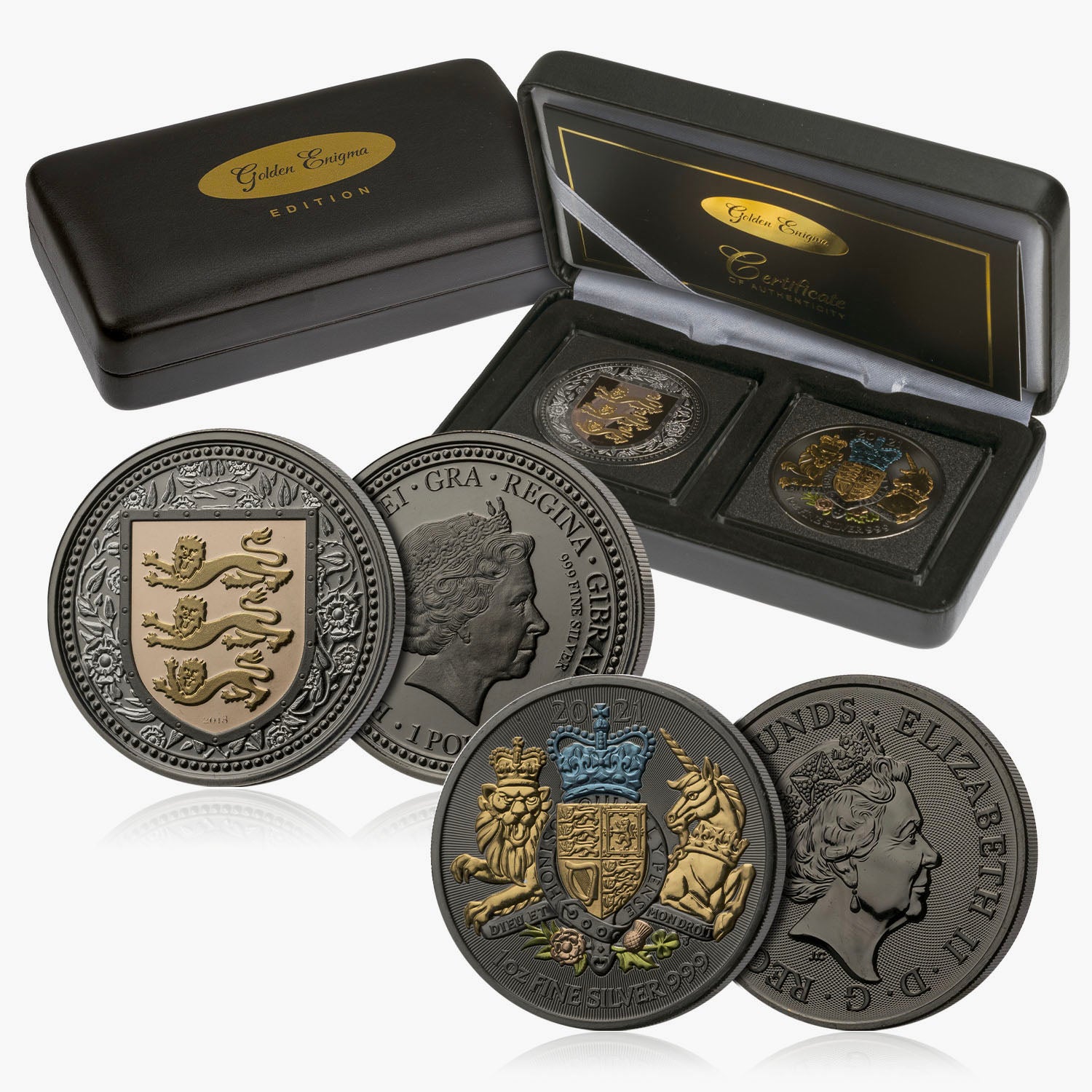 Royal Arms of England Golden Enigma Coin Edition