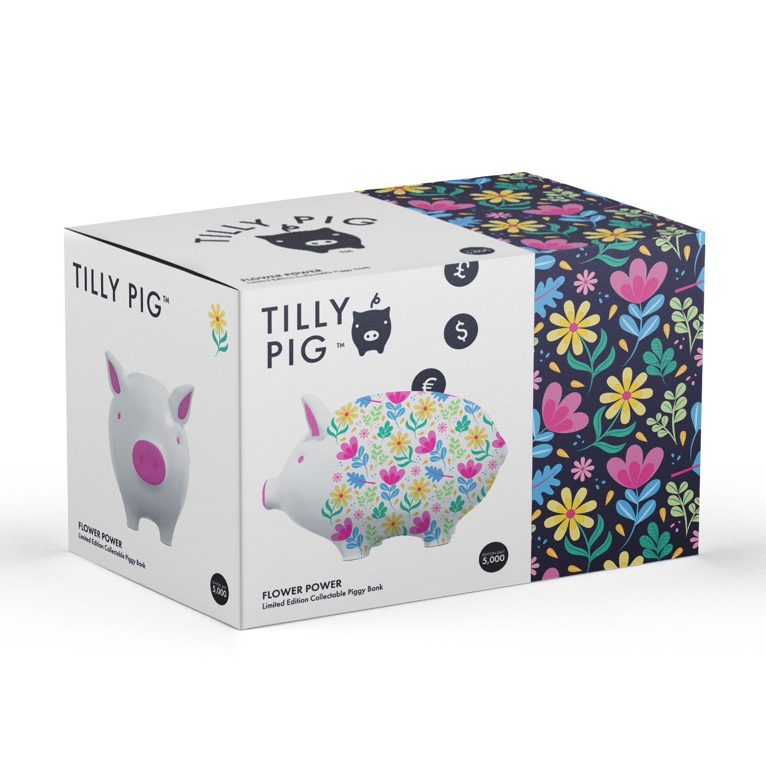 Tilly Pig - Tirelire Flower Power