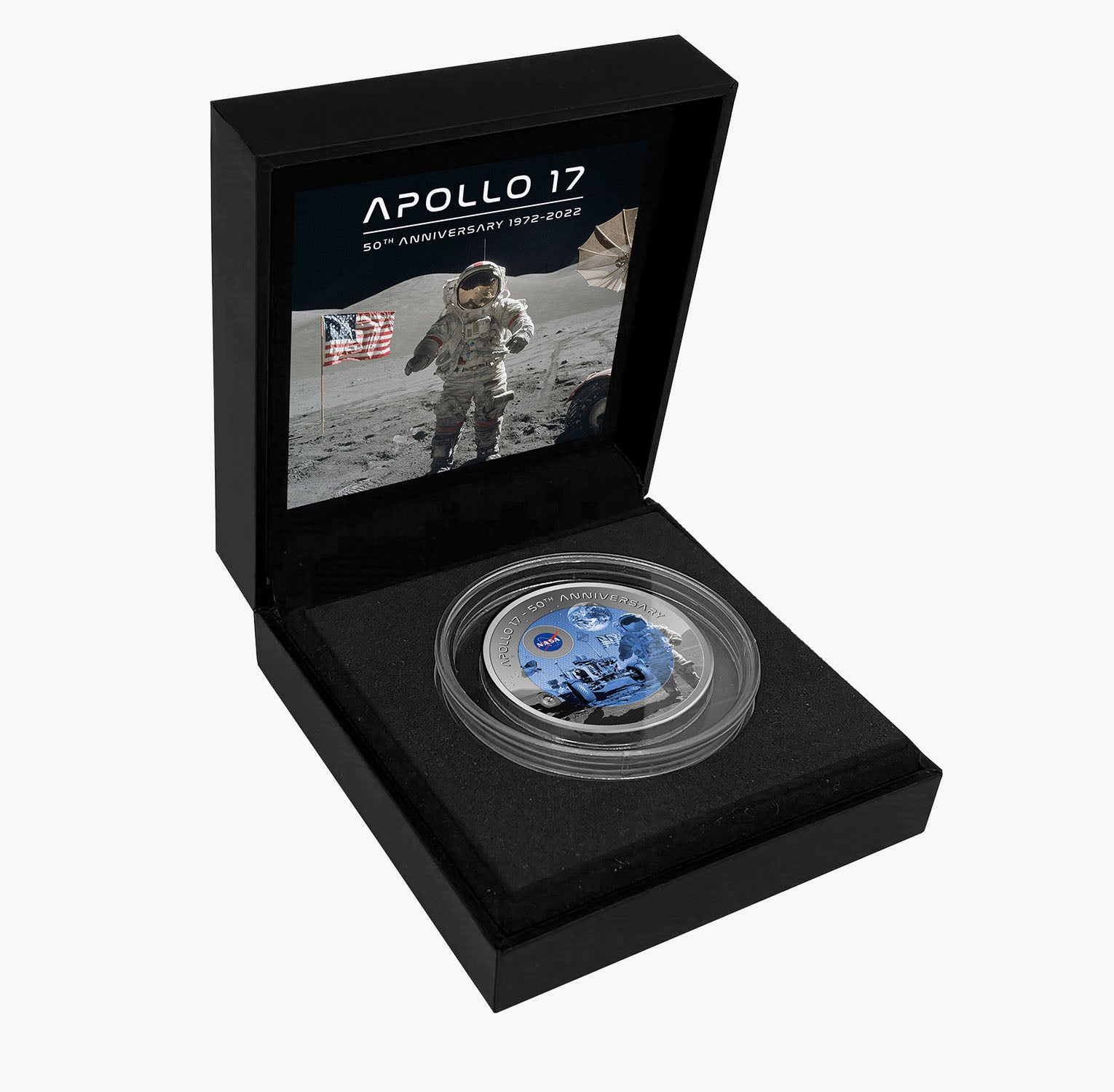 NASA 50 Years of APOLLO 17 Titanium Coin