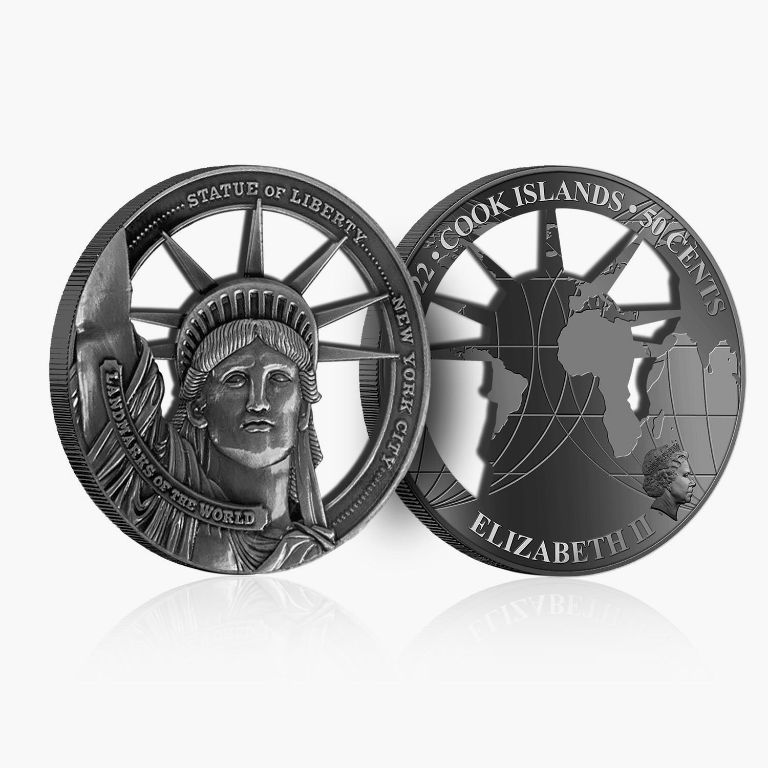 世界のランドマーク - 自由の女神コイン