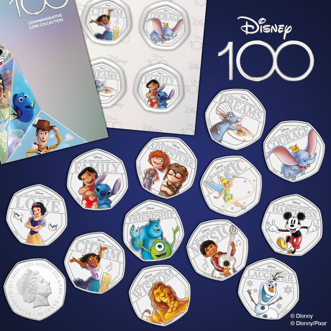 La collection complète de pièces du 100e anniversaire officiel de Disney 2023