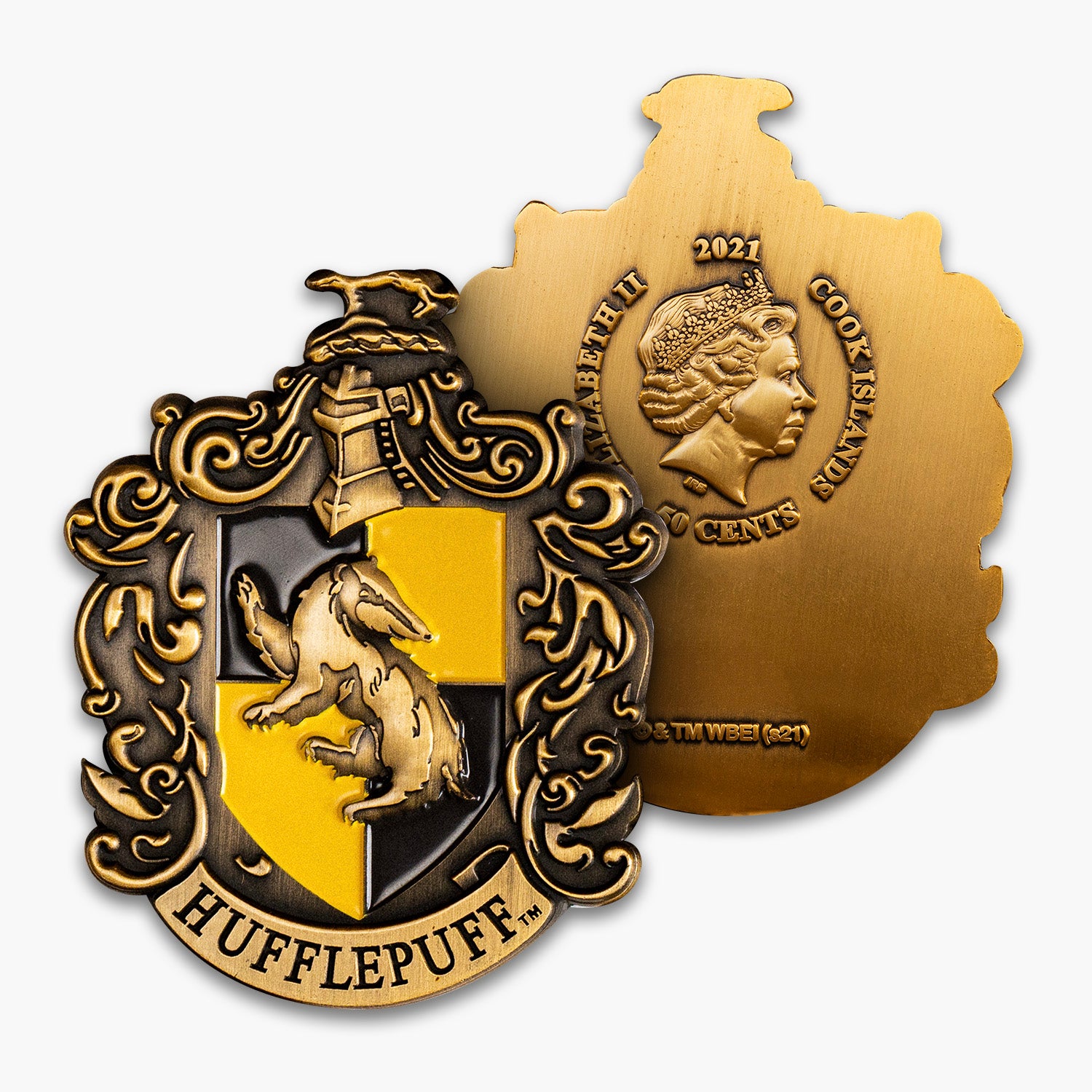 The Official Harry Potter Hufflepuff House Crest Shaped Coin