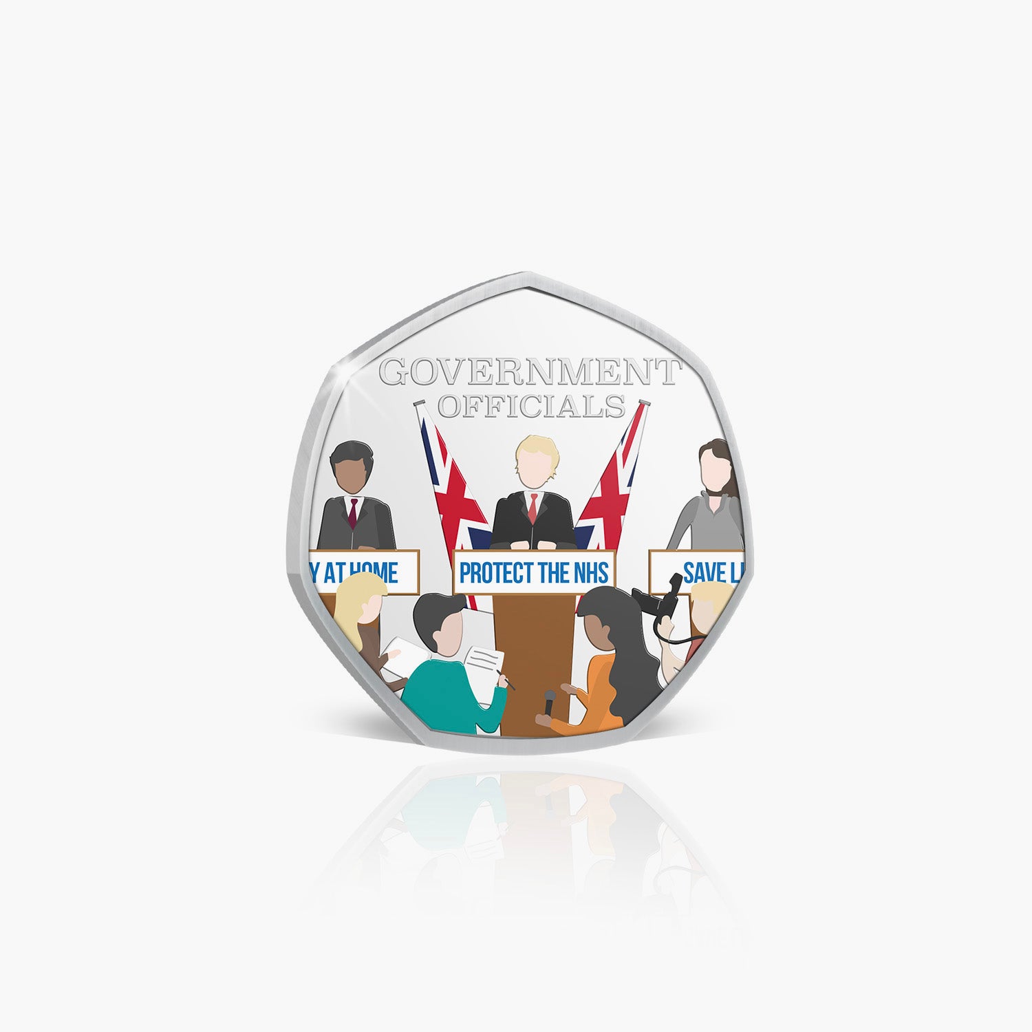 Government Officials Silver Plated Coin