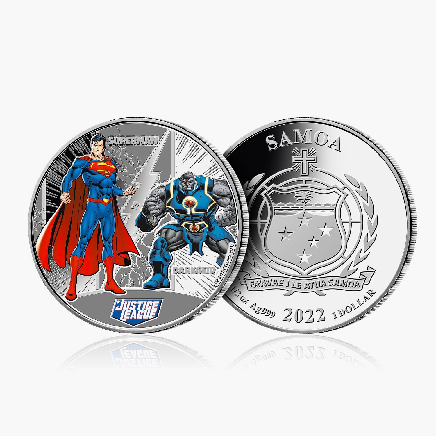 Justice League - Superman vs Darkseid 1/2oz Silver Coin