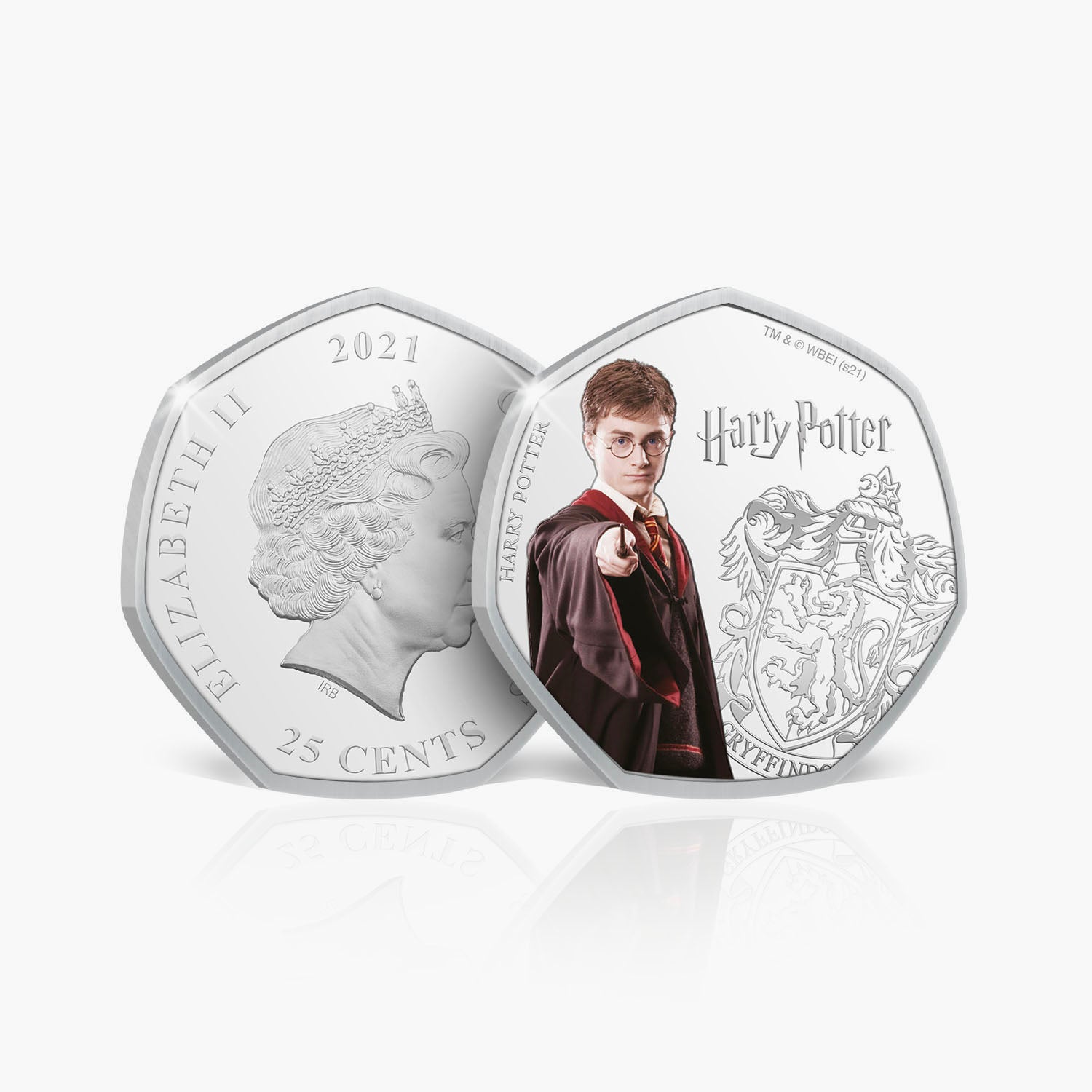 Harry Potter Silver Plated Coin with Colour